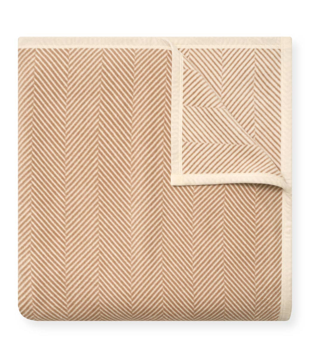 Harborview Herringbone Tan Blanket