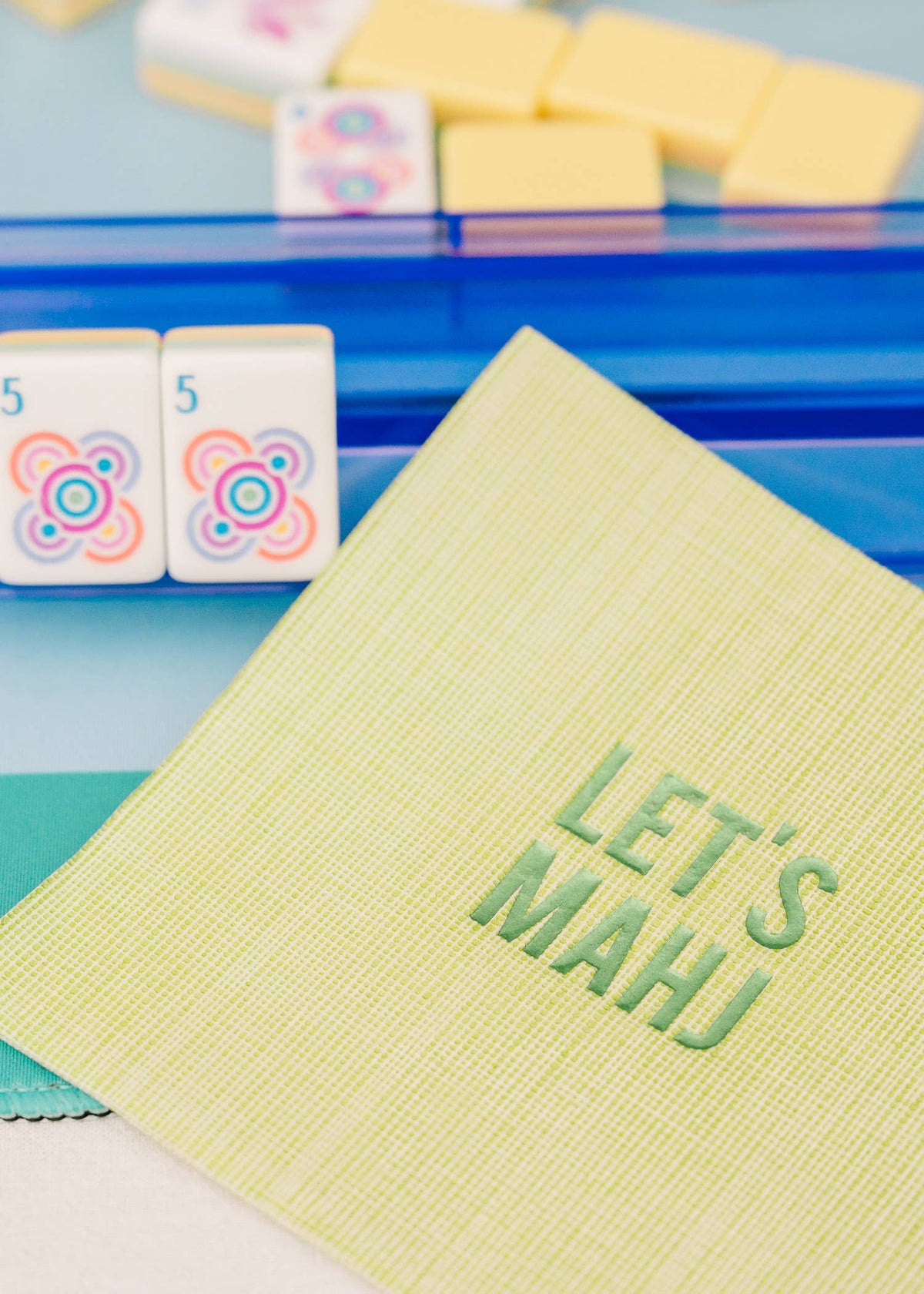 Let’s Mahj Disposable Cocktail Napkins –Mahjong Party & Game