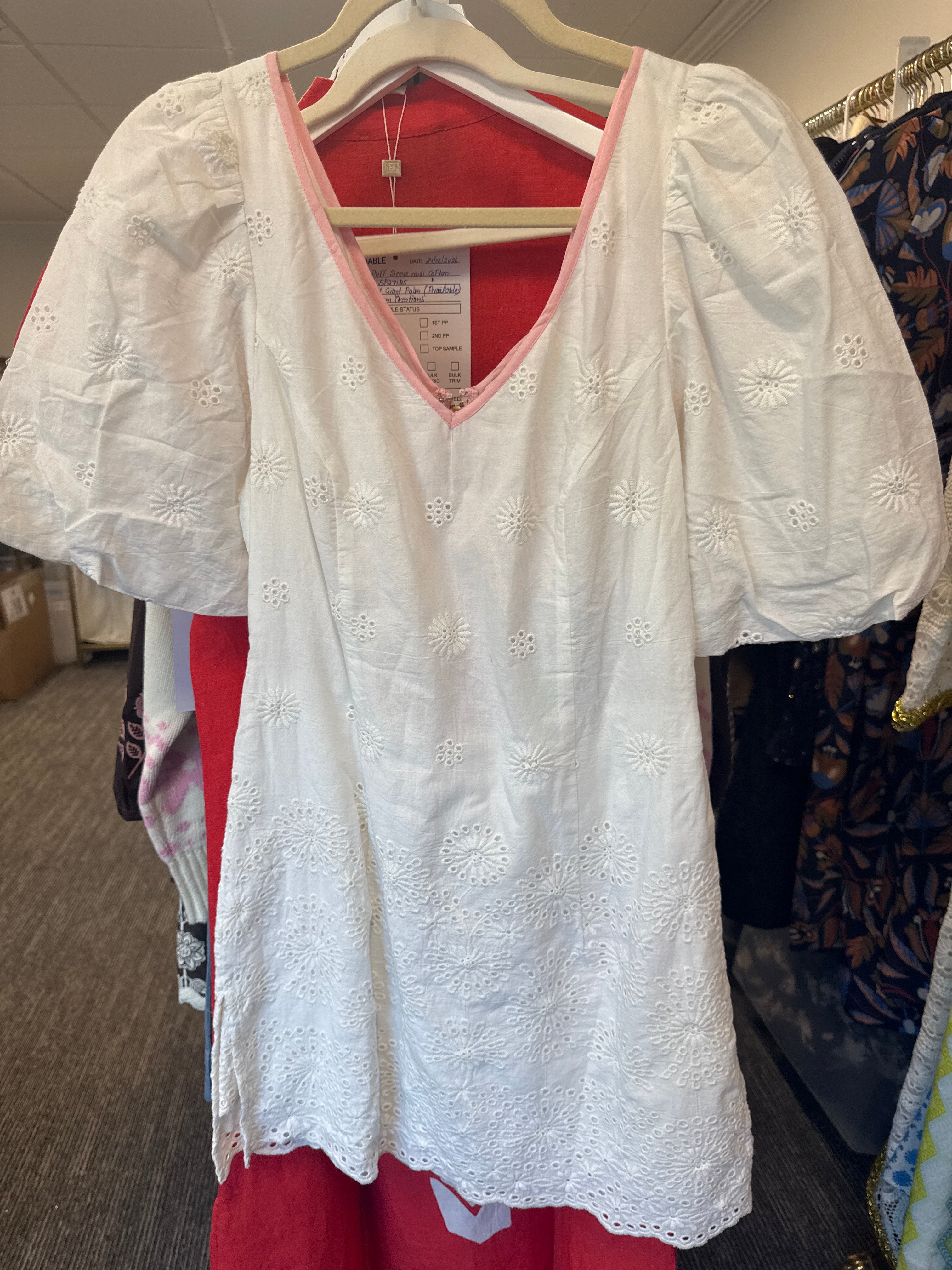 Sample White Dress with Shorts