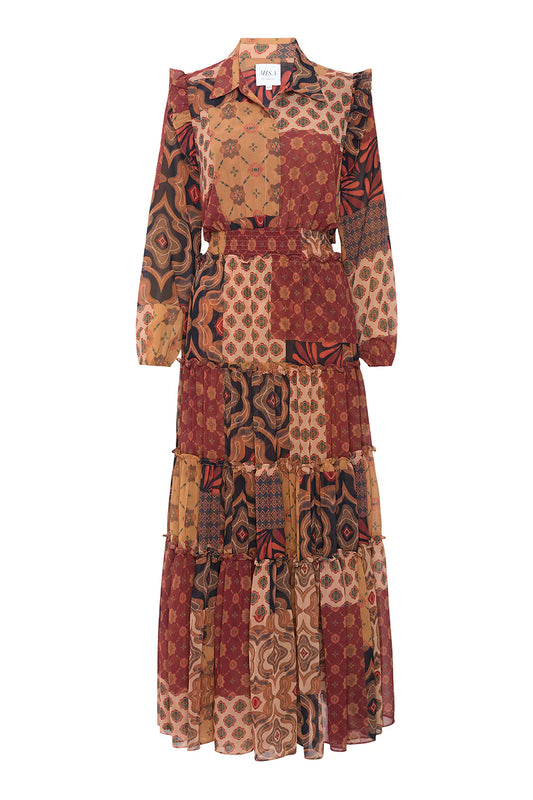 Misa Ahreana Dress - Patchwork