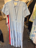 Sample Blue/White Button Maxi Dress