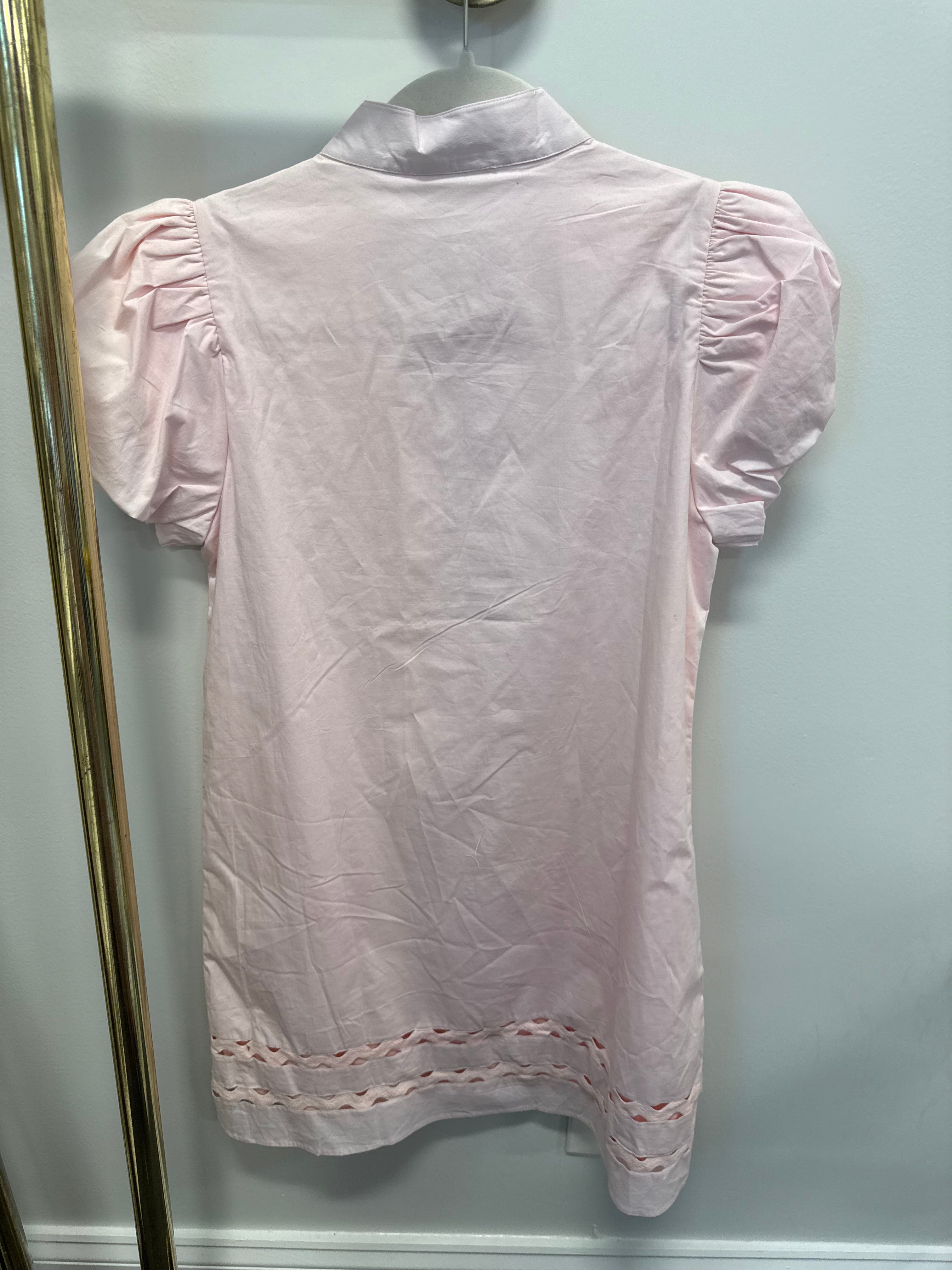 Sample Pink Puff Sleeve Mini Dress (S)