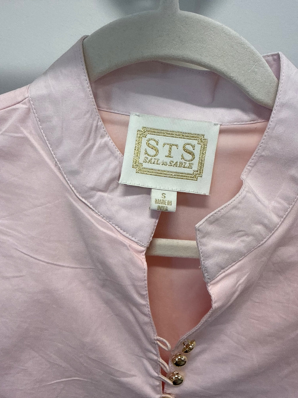 Sample Pink Puff Sleeve Mini Dress (S)