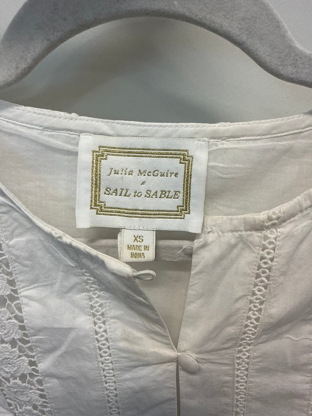 SAMPLE White Eyelet Dress (XS)