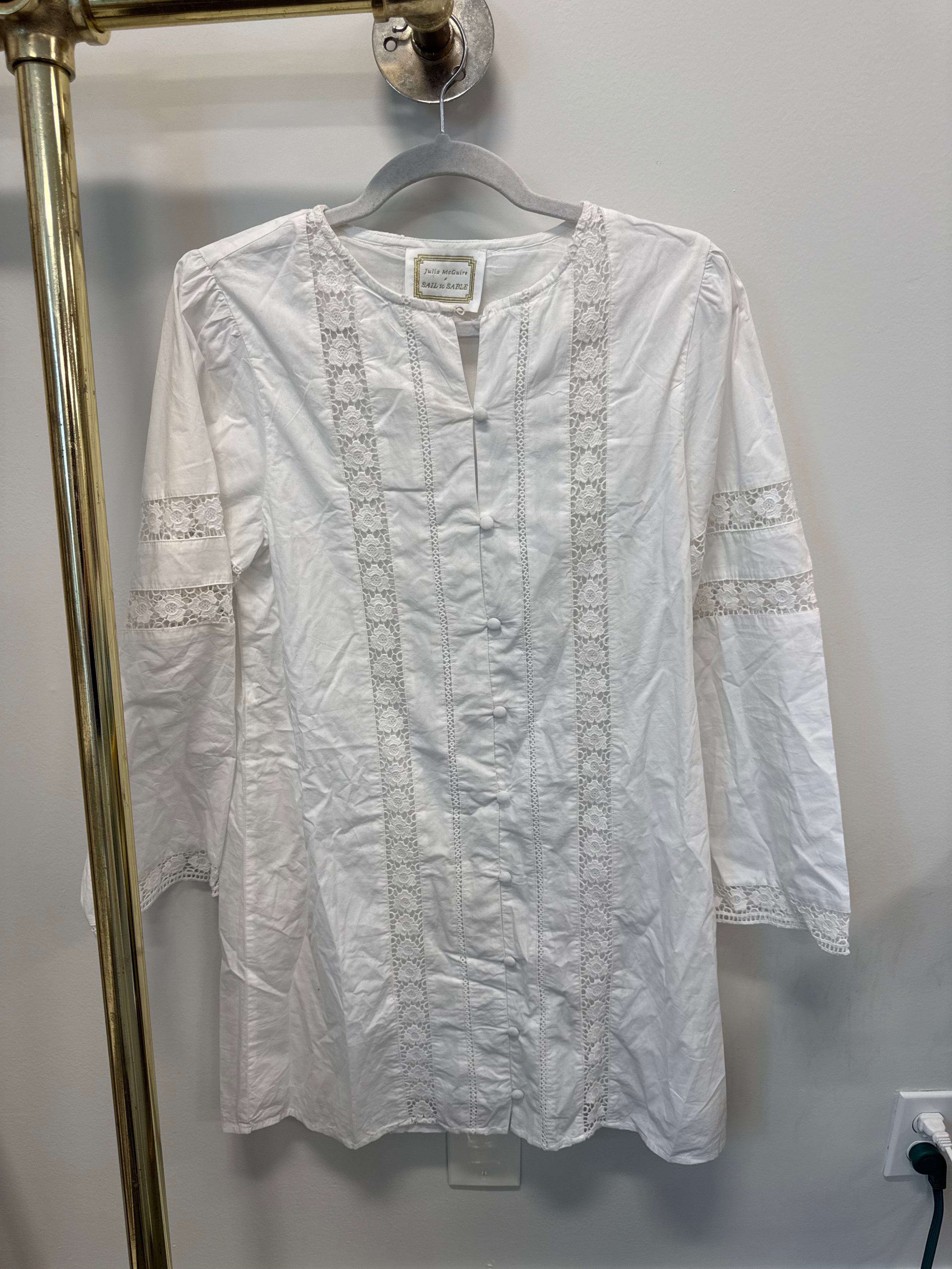 SAMPLE White Eyelet Dress (XS)