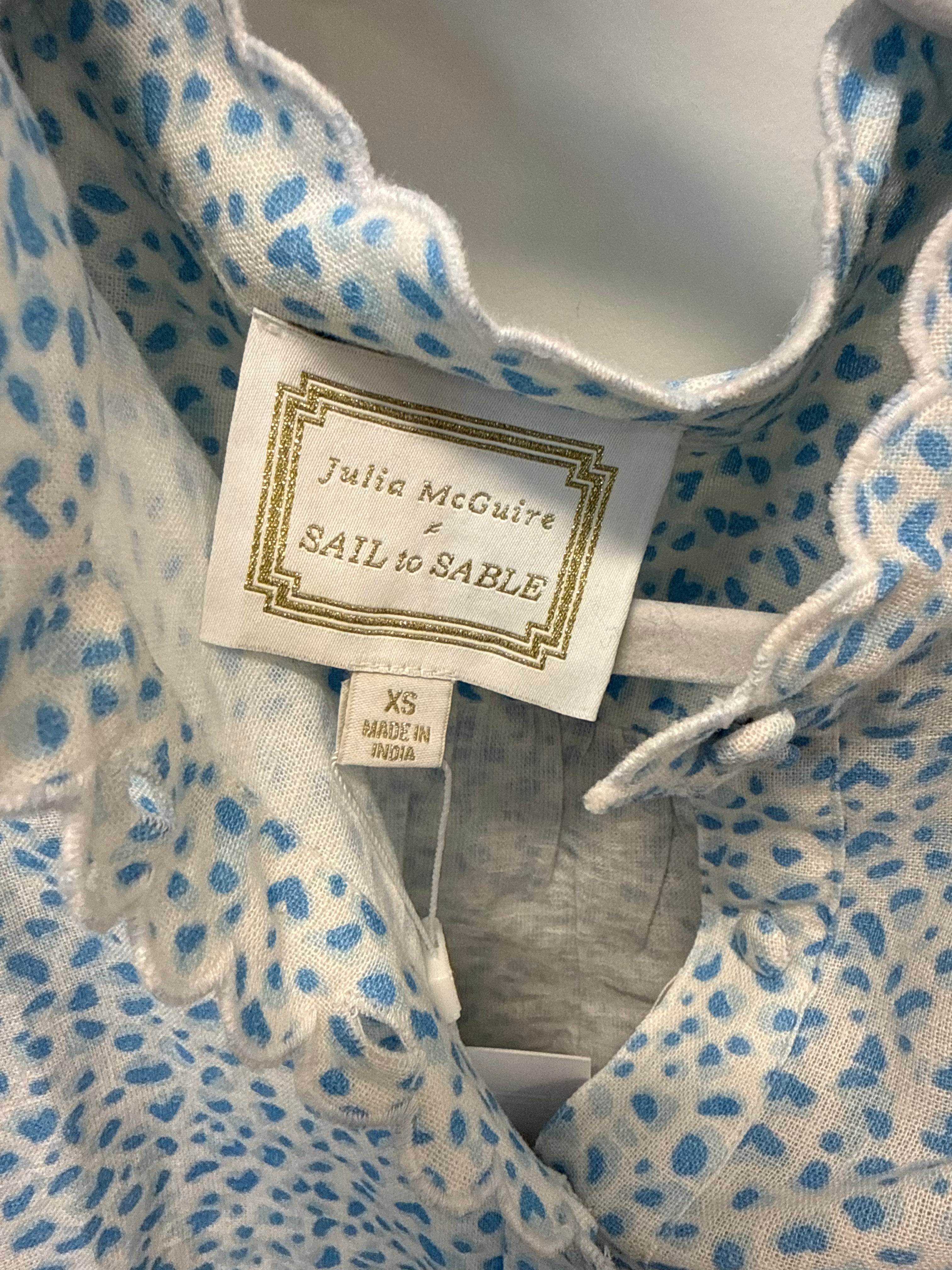 SAMPLE Blue/White Blouse (XS)