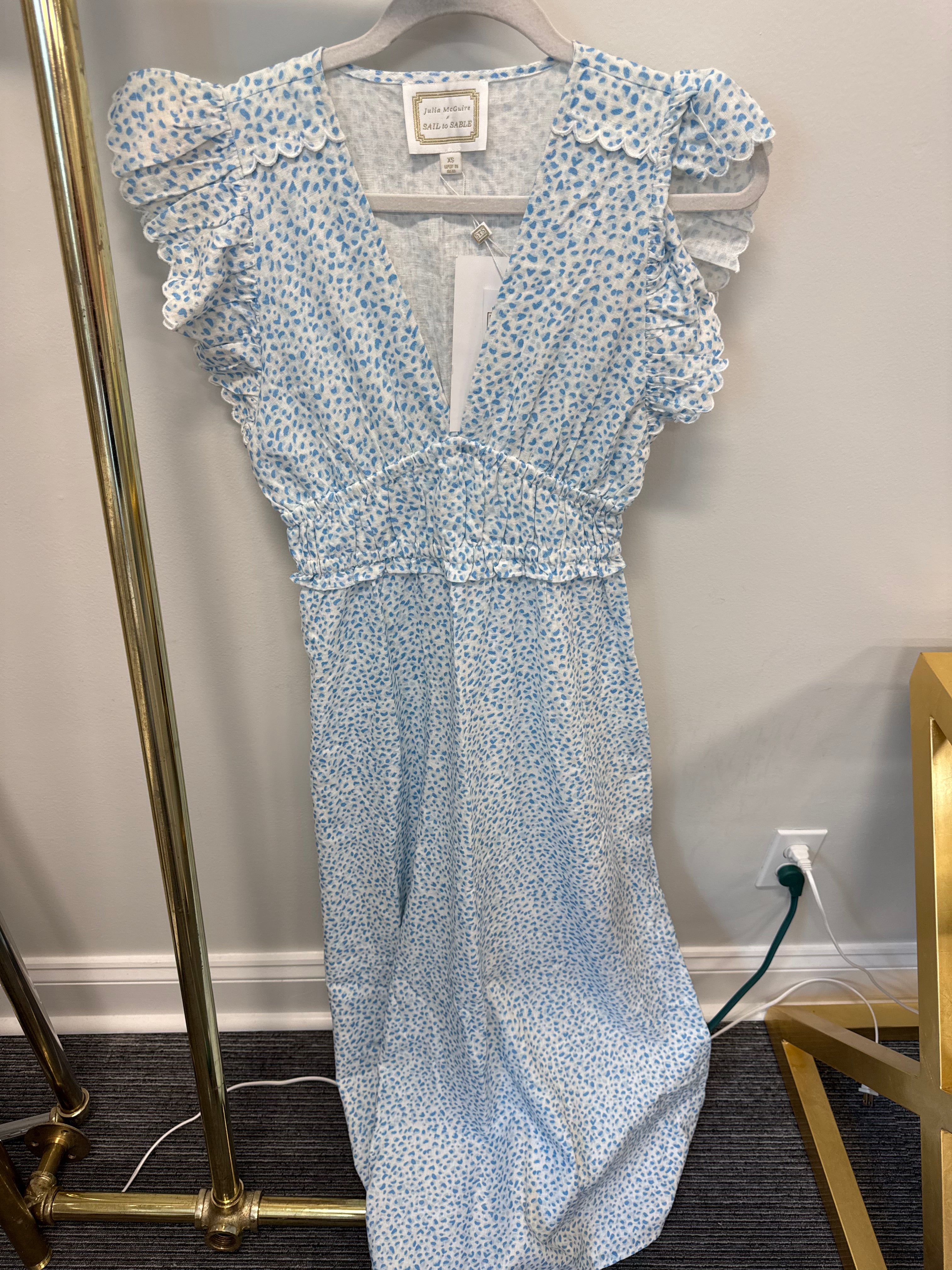 SAMPLE Blue/White Maxi Dress (XS)