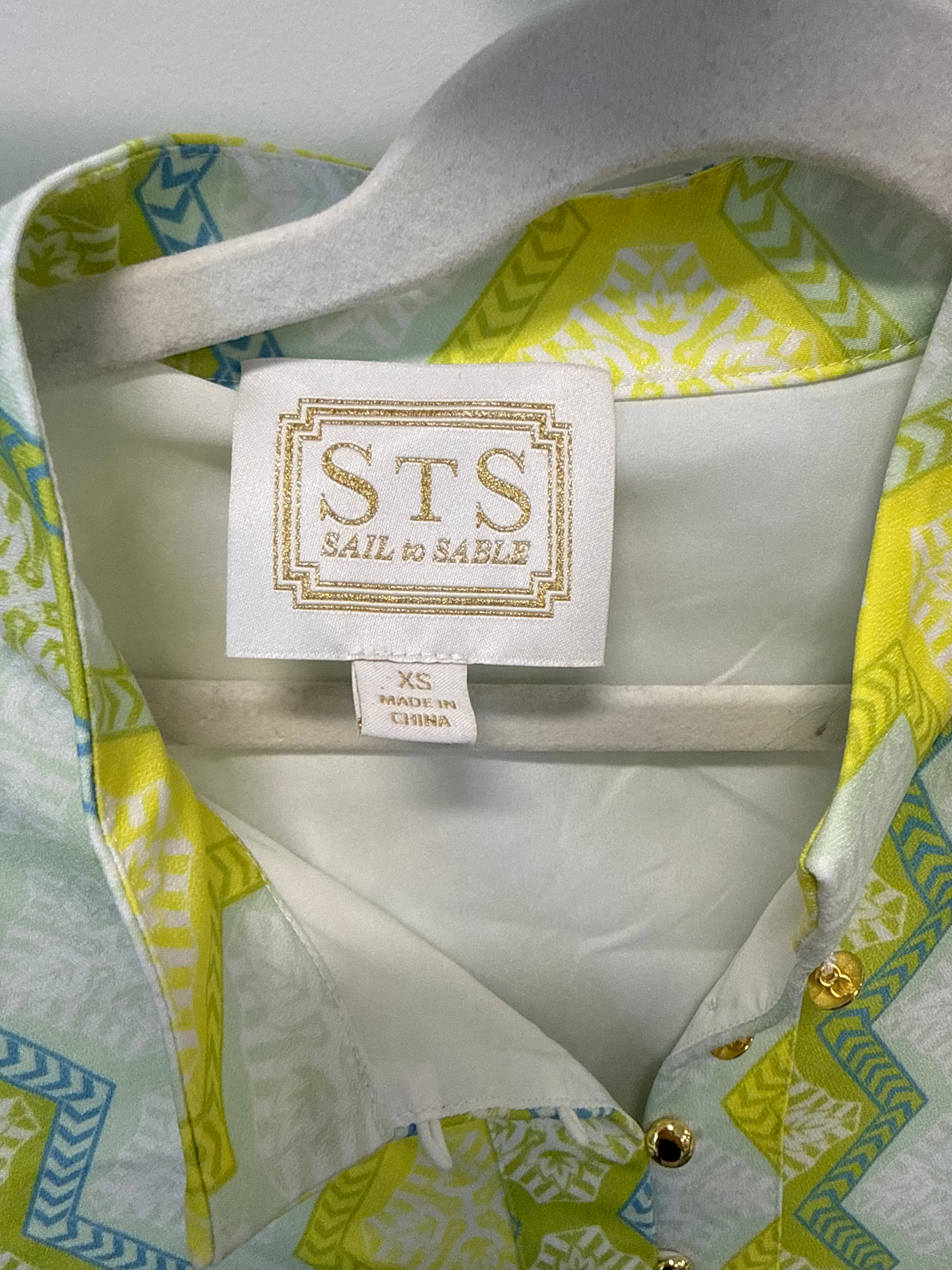 SAMPLE Green/Yellow Belted Maxi Dress (XS)