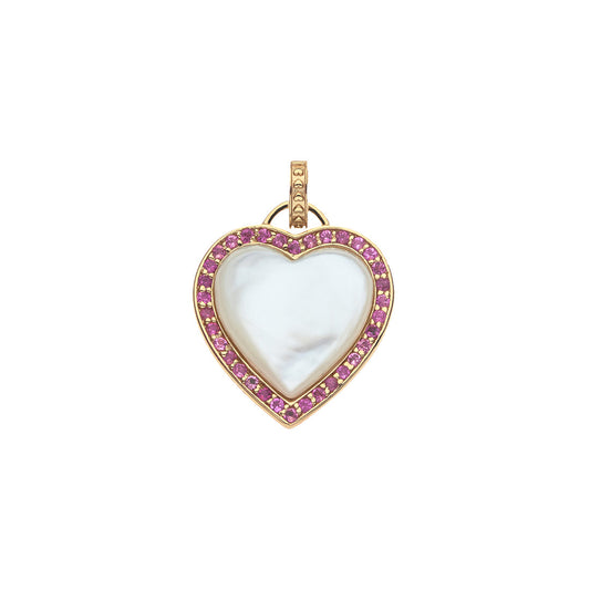 Jane Win LOVE Set in Stone Pendant in Mother of Pearl