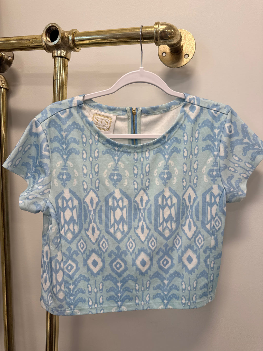 Sample Blue Pattern Short Sleeve Set (S)