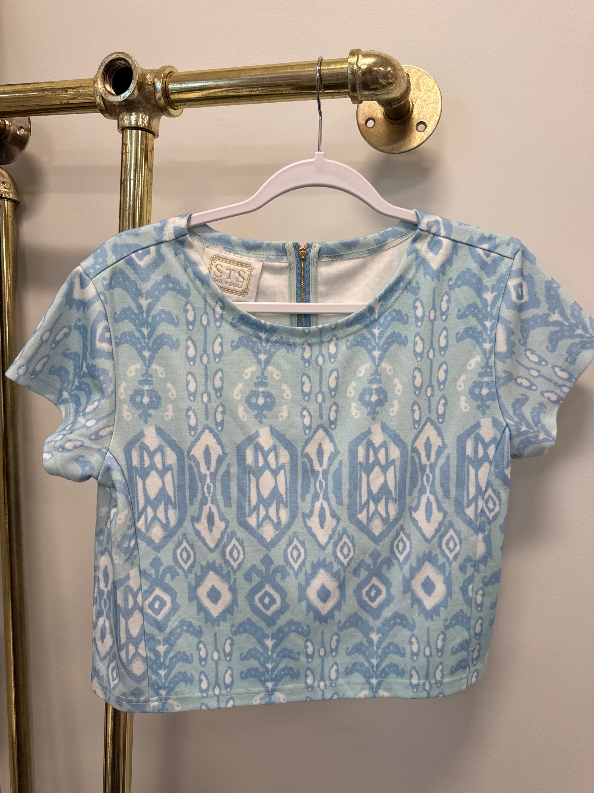 Sample Blue Pattern Short Sleeve Set (S)