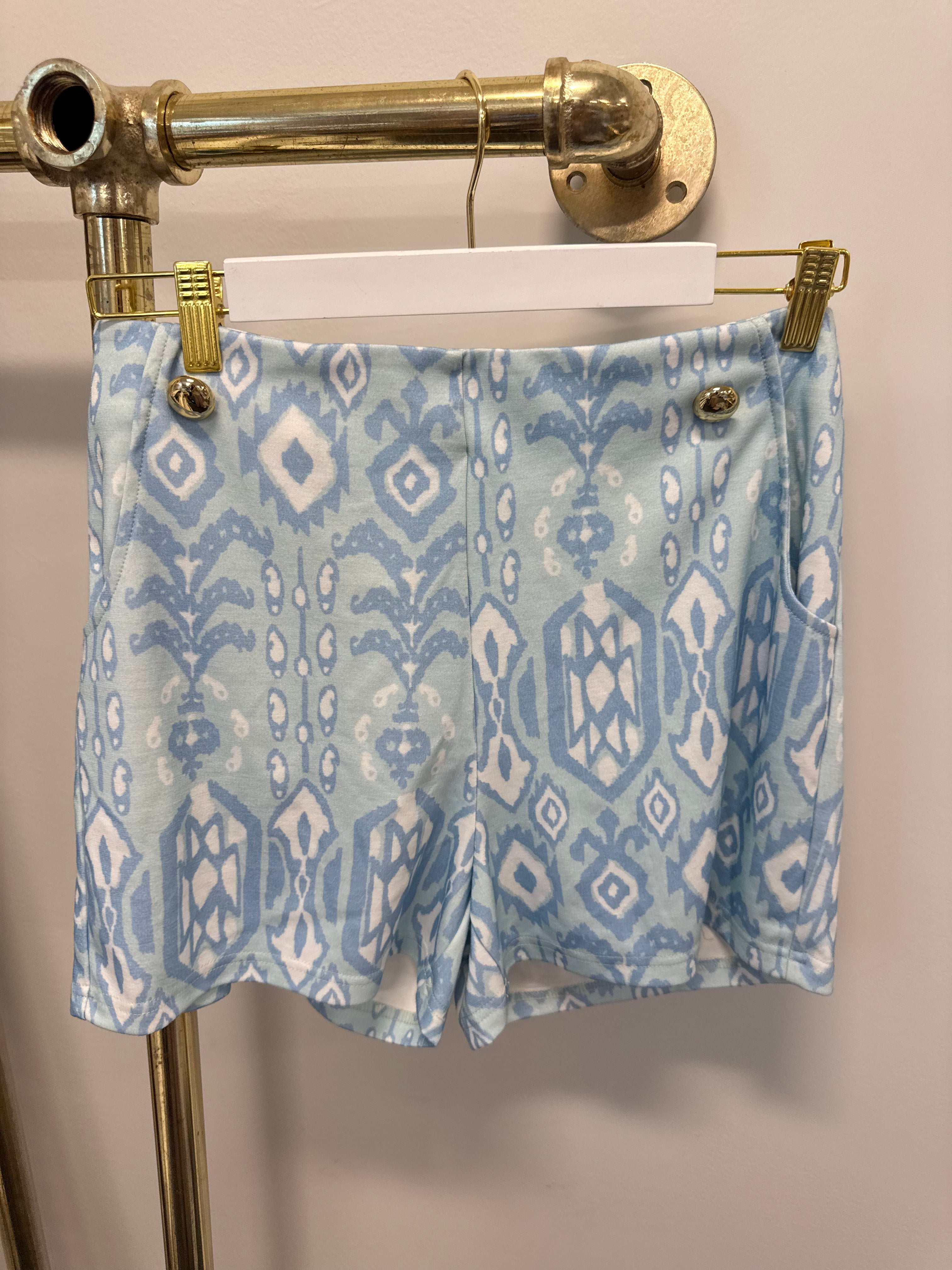 Sample Blue Pattern Short Sleeve Set (S)