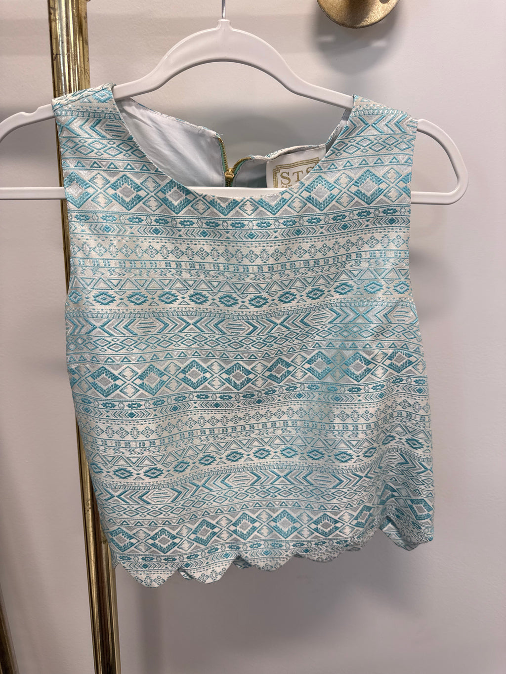 Sample Mint/White Short Scalloped Set (S)