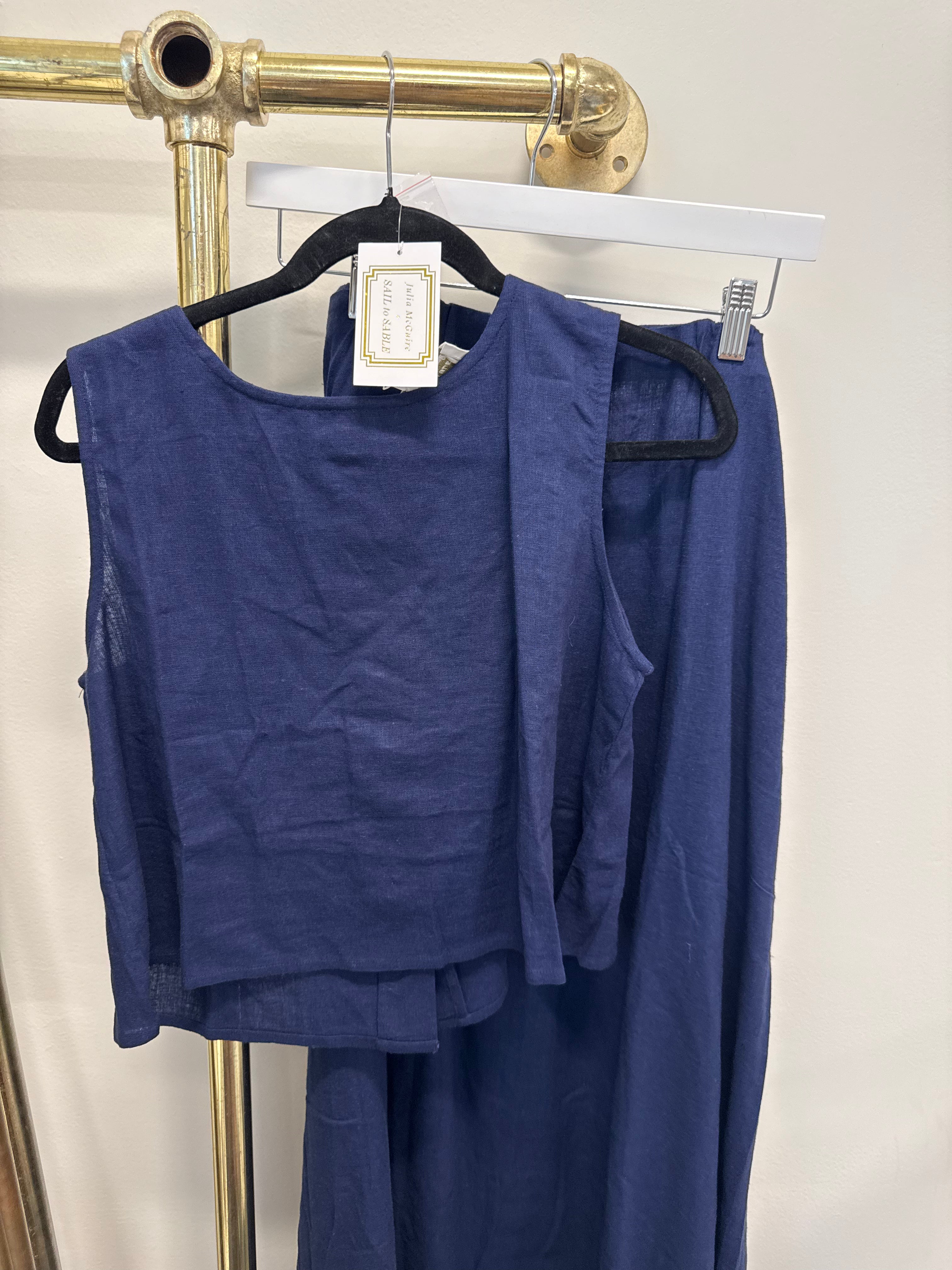 Sample Navy Short Sleeve Set (L)
