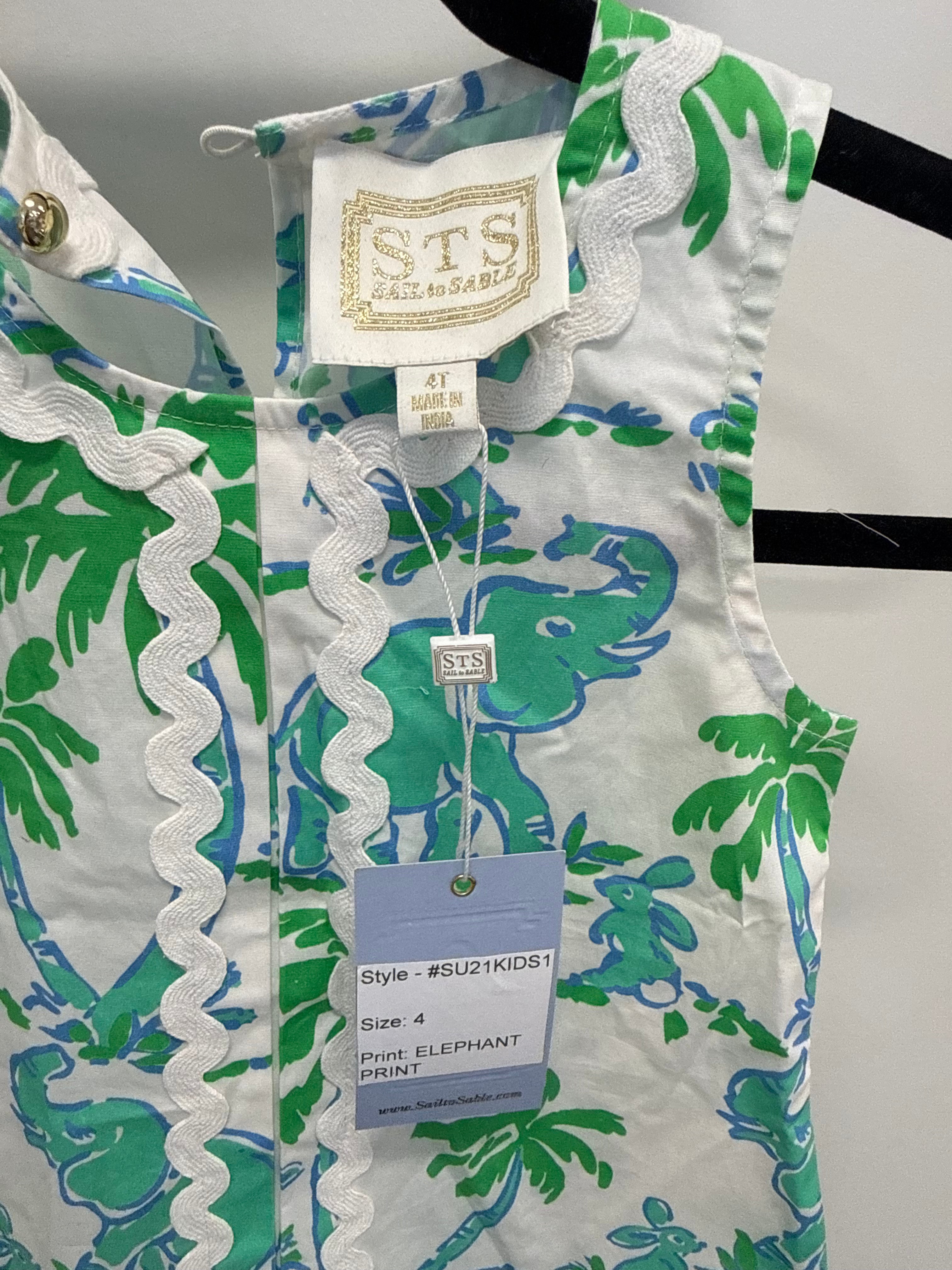 Sample Kids Green Patterned Tunic (4T)