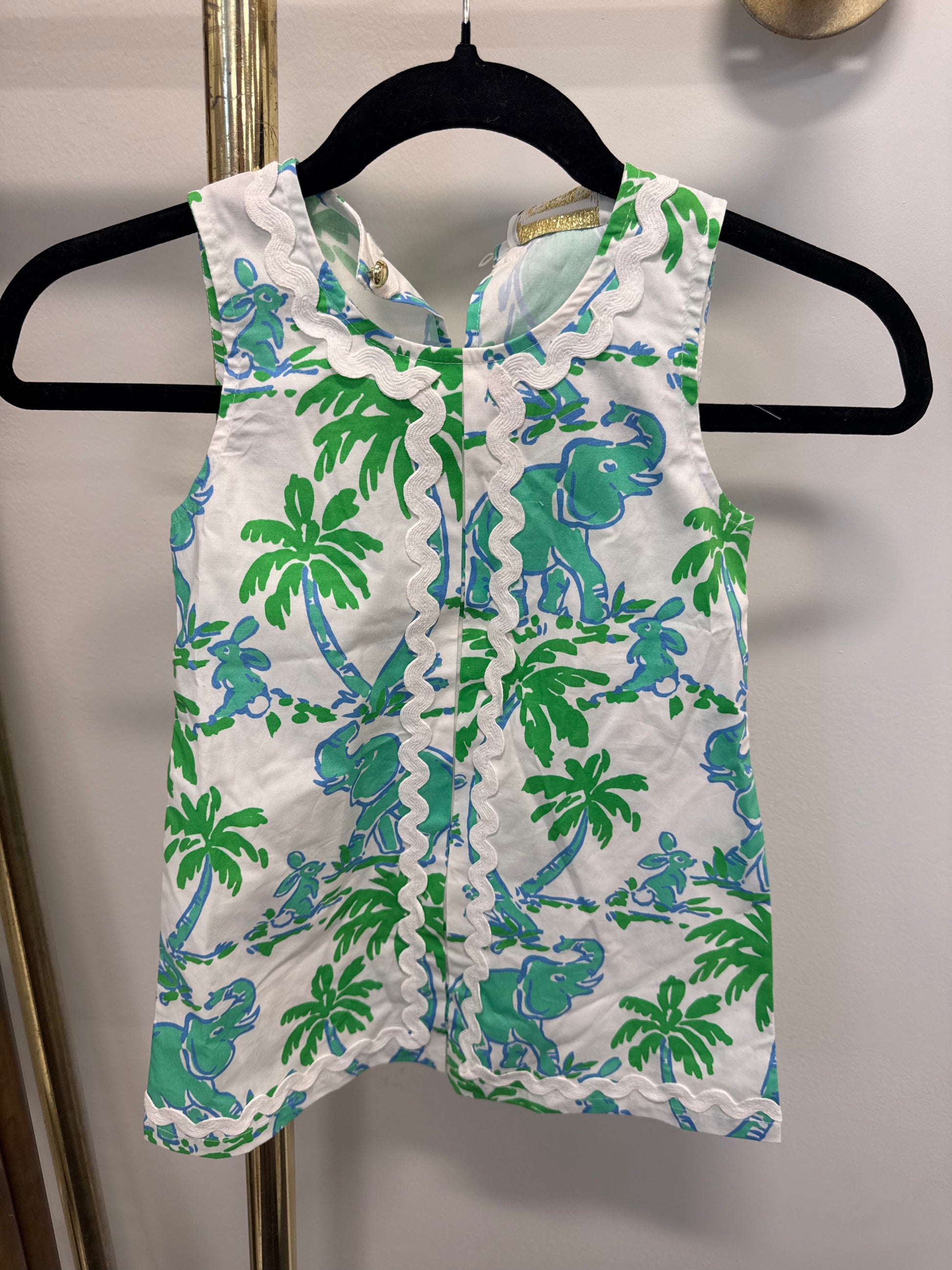 Sample Kids Green Patterned Tunic (4T)