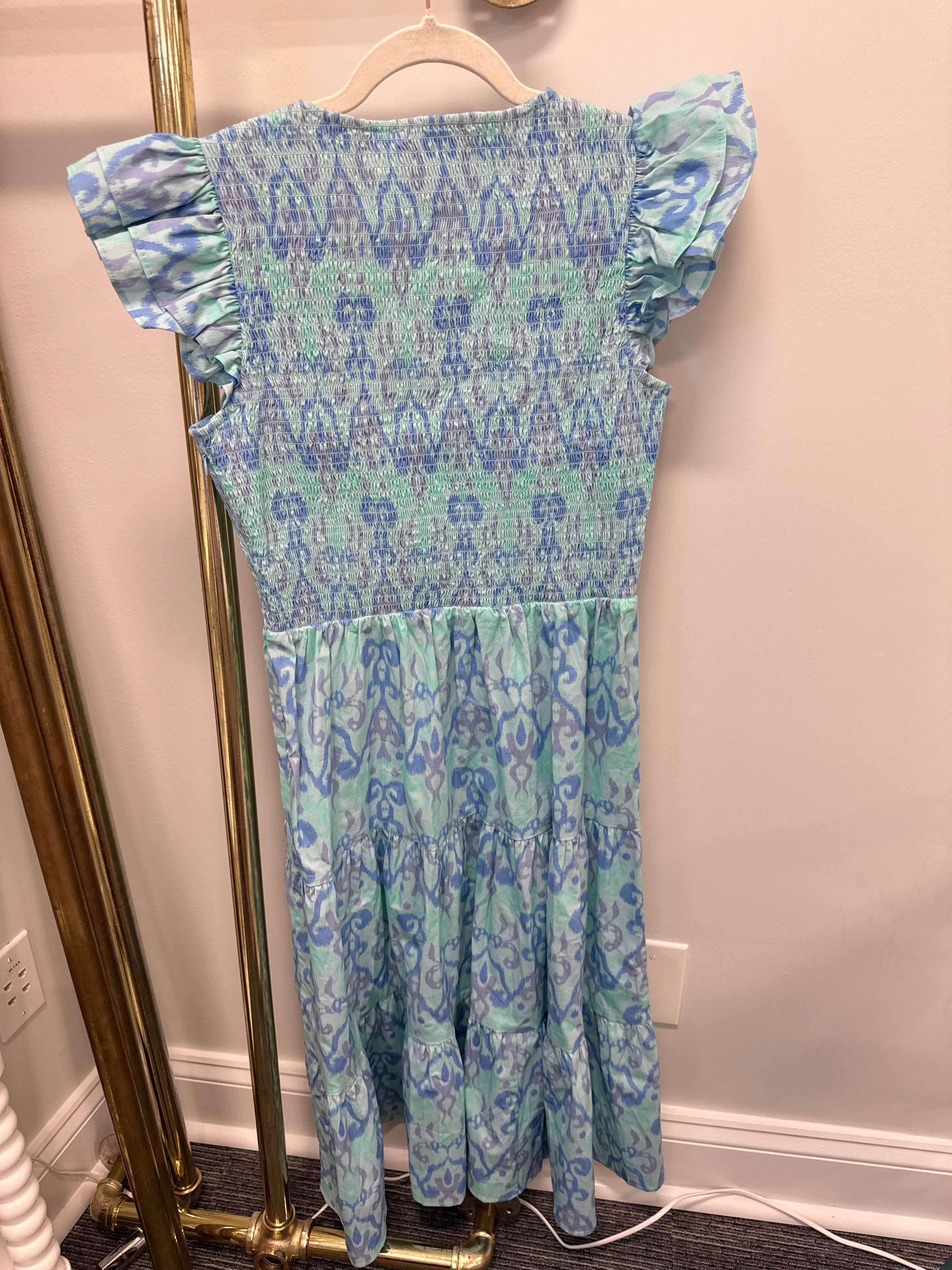 Sample Flutter Sleeve Poplin Maxi Dress (S)