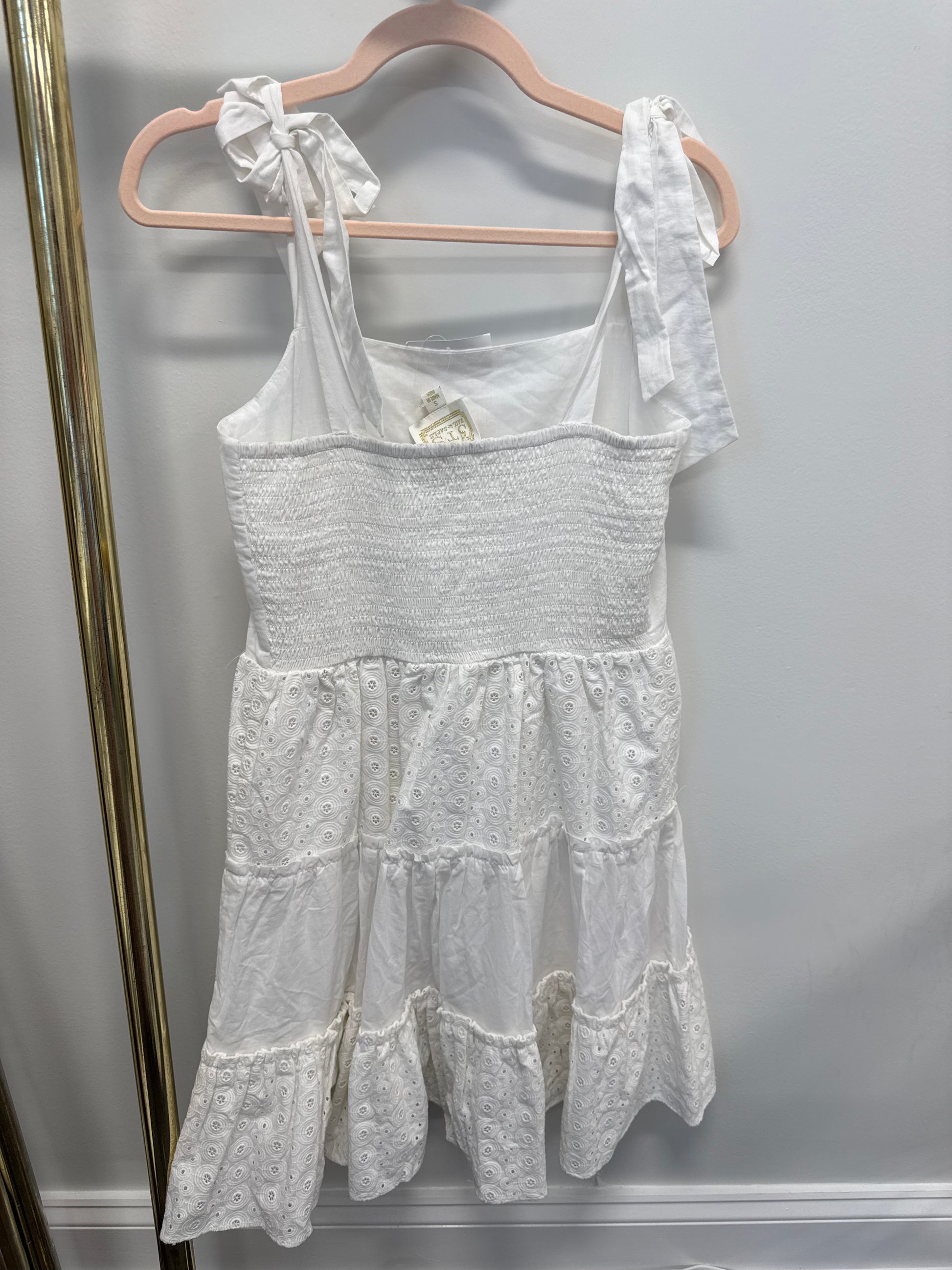 Sample White Tiered Mini Dress (S)