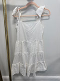 Sample White Tiered Mini Dress (S)