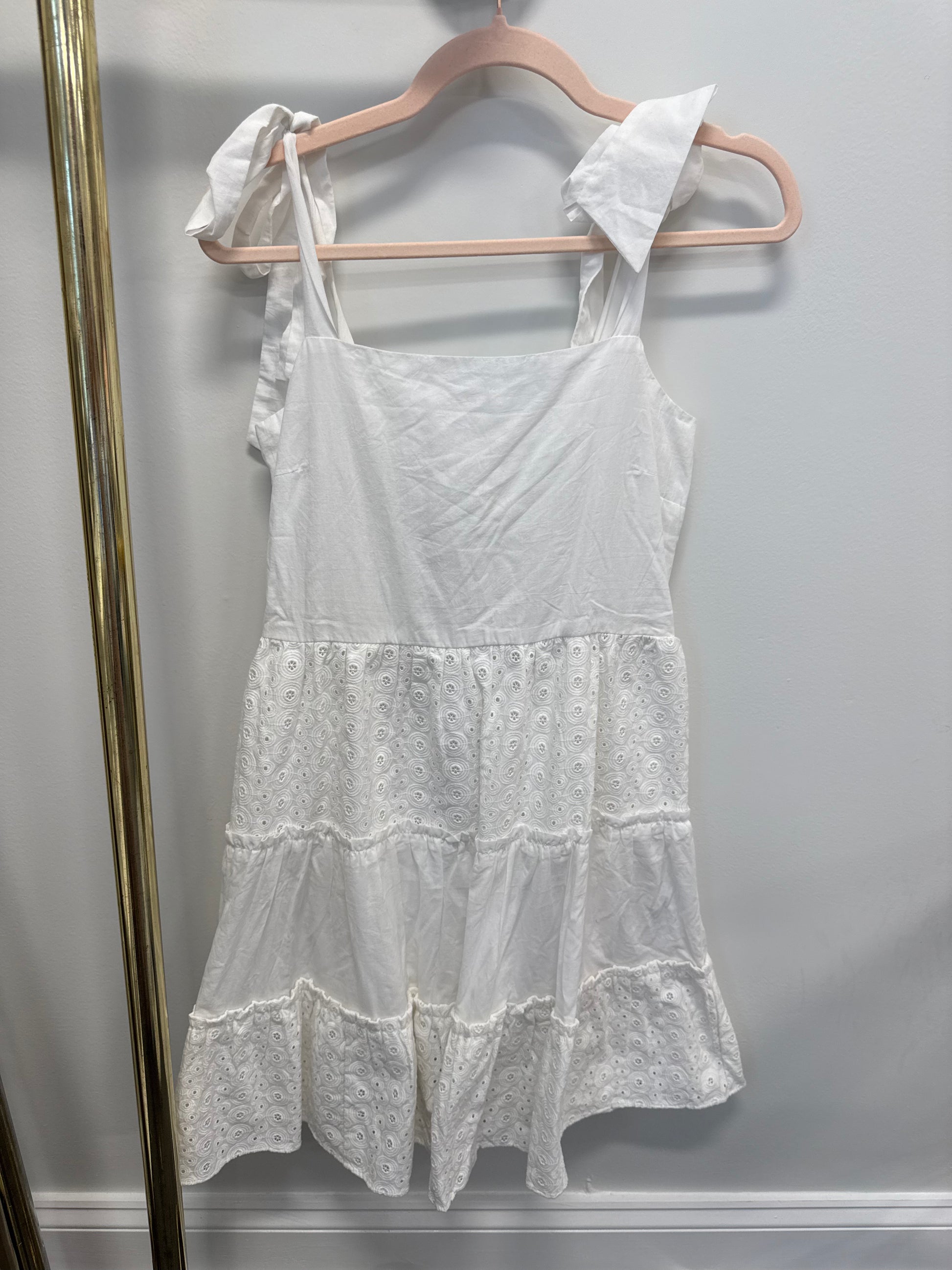 Sample White Tiered Mini Dress (S)