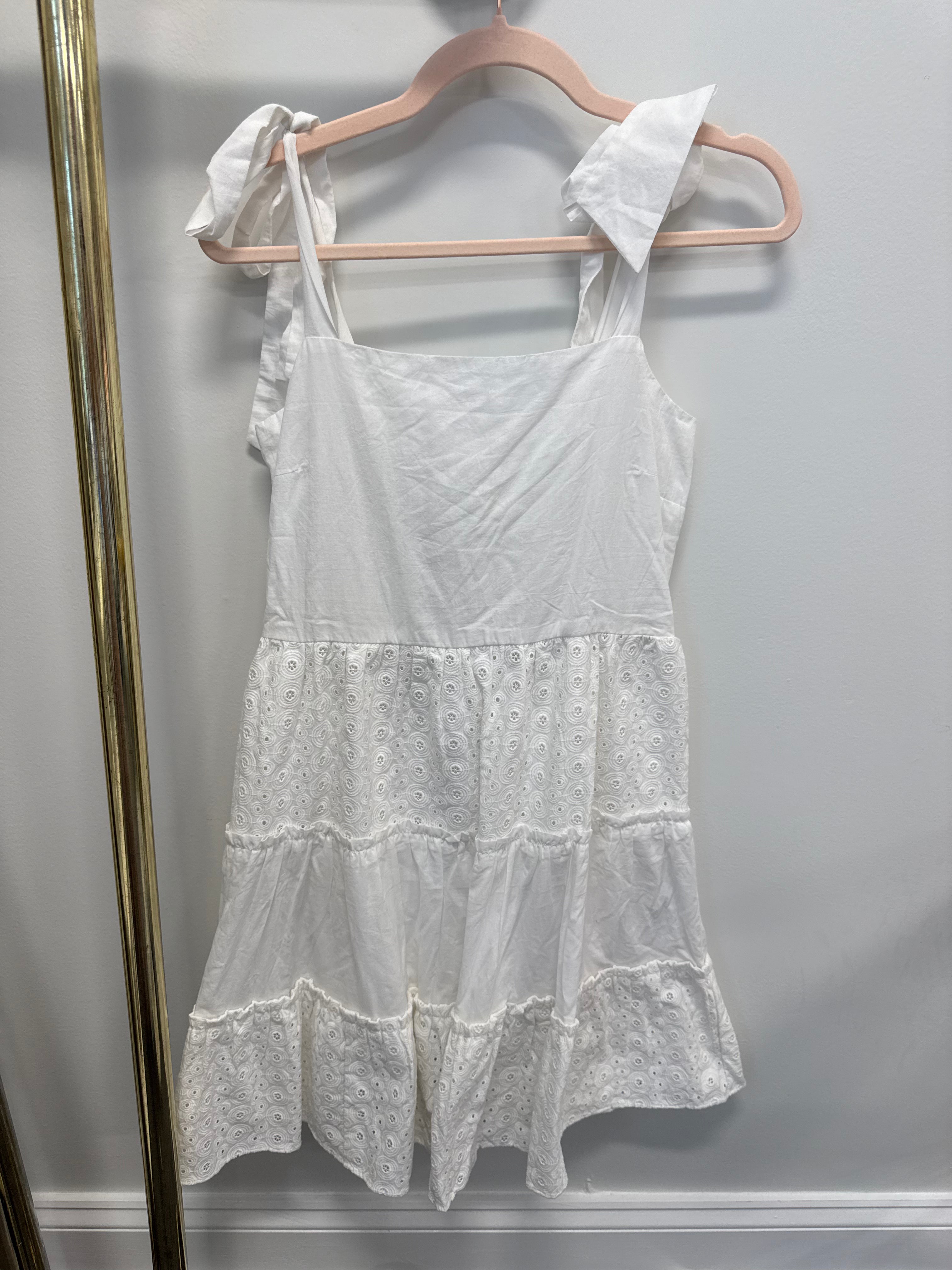 Sample White Tiered Mini Dress (S)