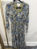 Sample Floral Smocked Waist Midi Dress (XS)