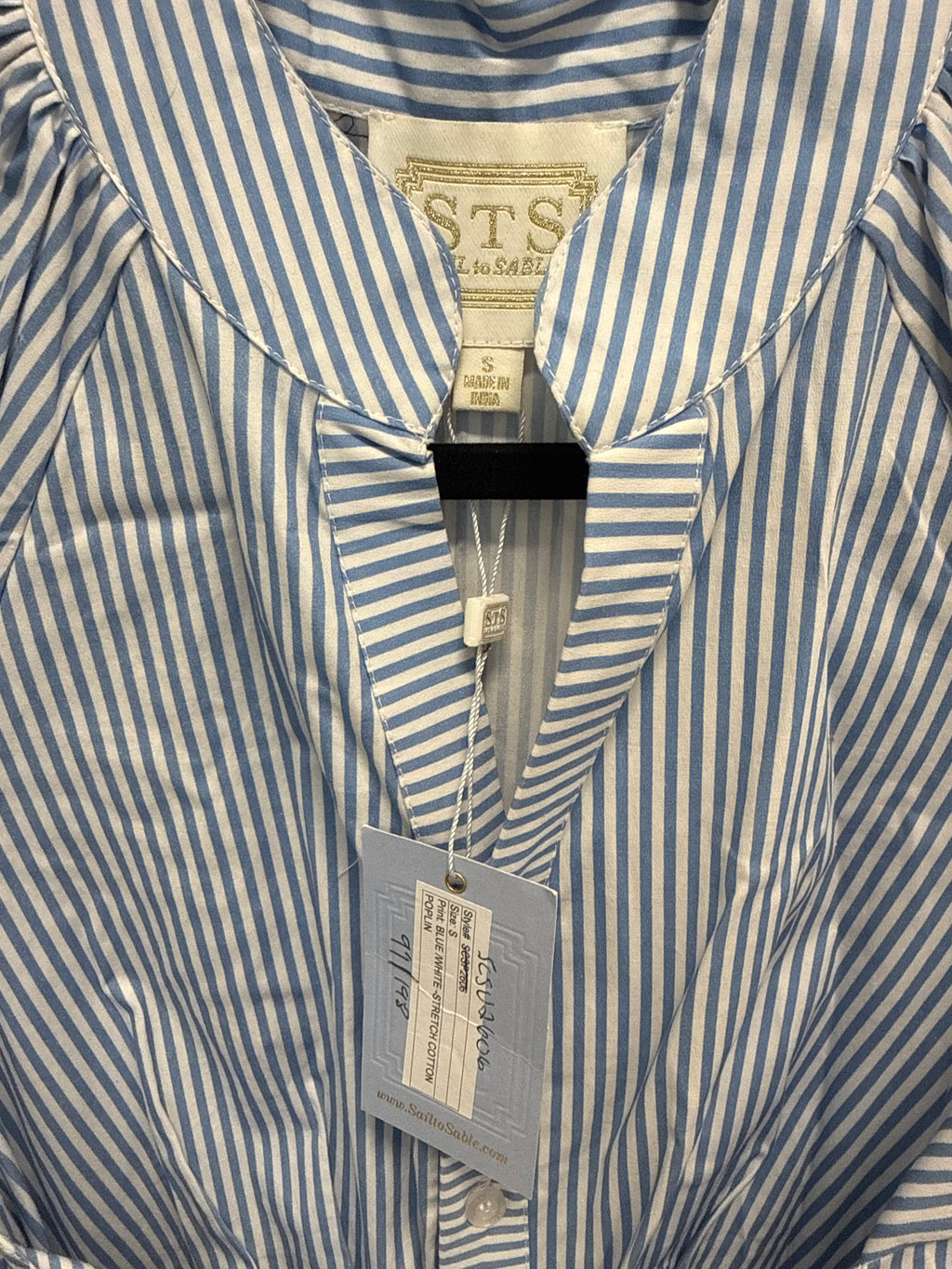 Sample Blue/White Belted Striped Maxi (S)