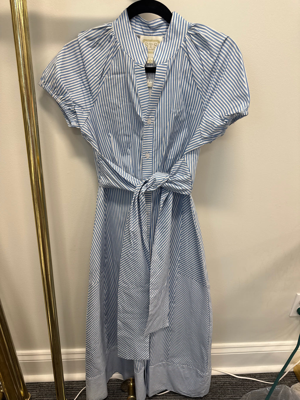 Sample Blue/White Belted Striped Maxi (S)