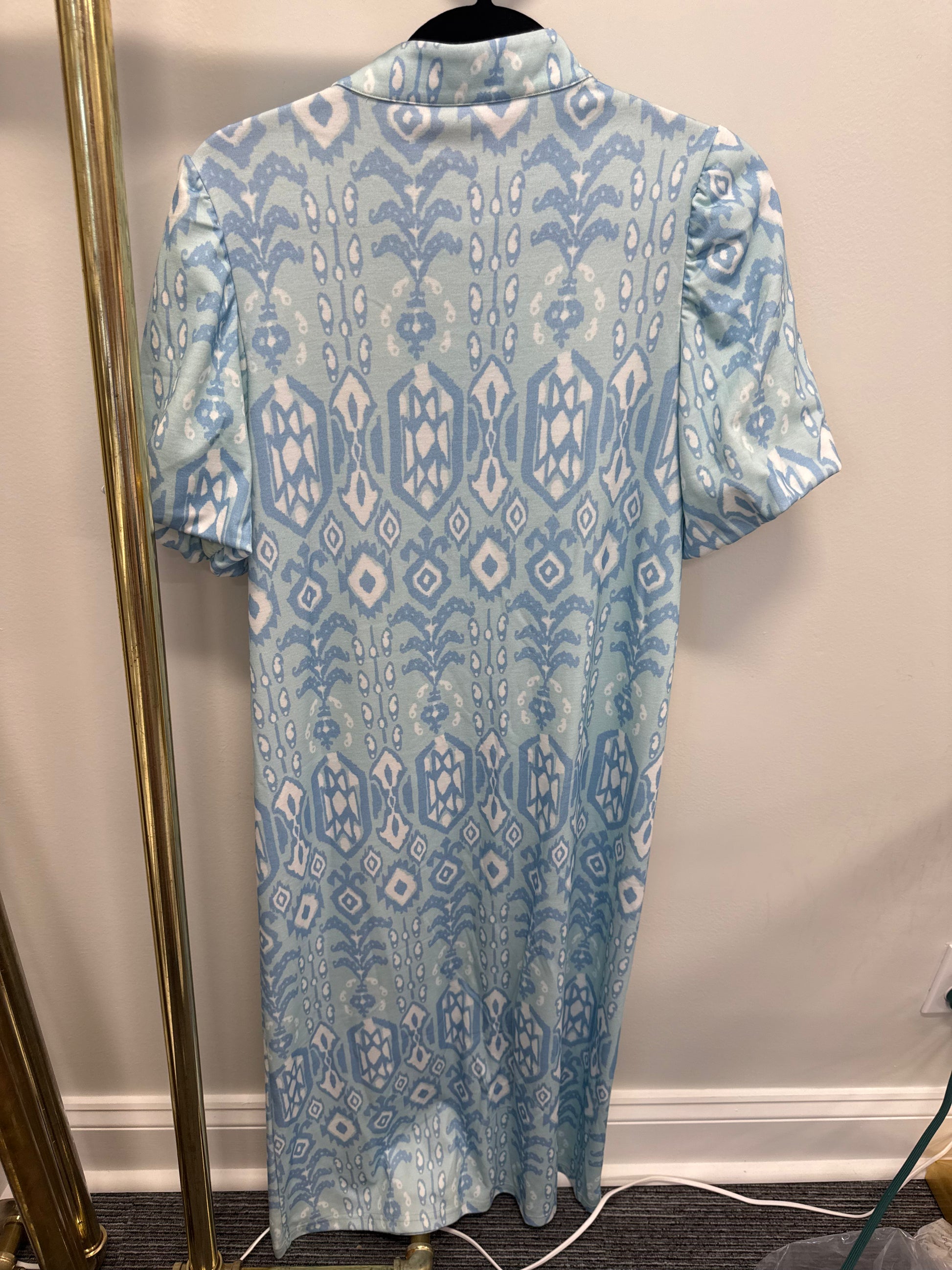 Sample Short Sleeve Button Front Maxi Dress (S)