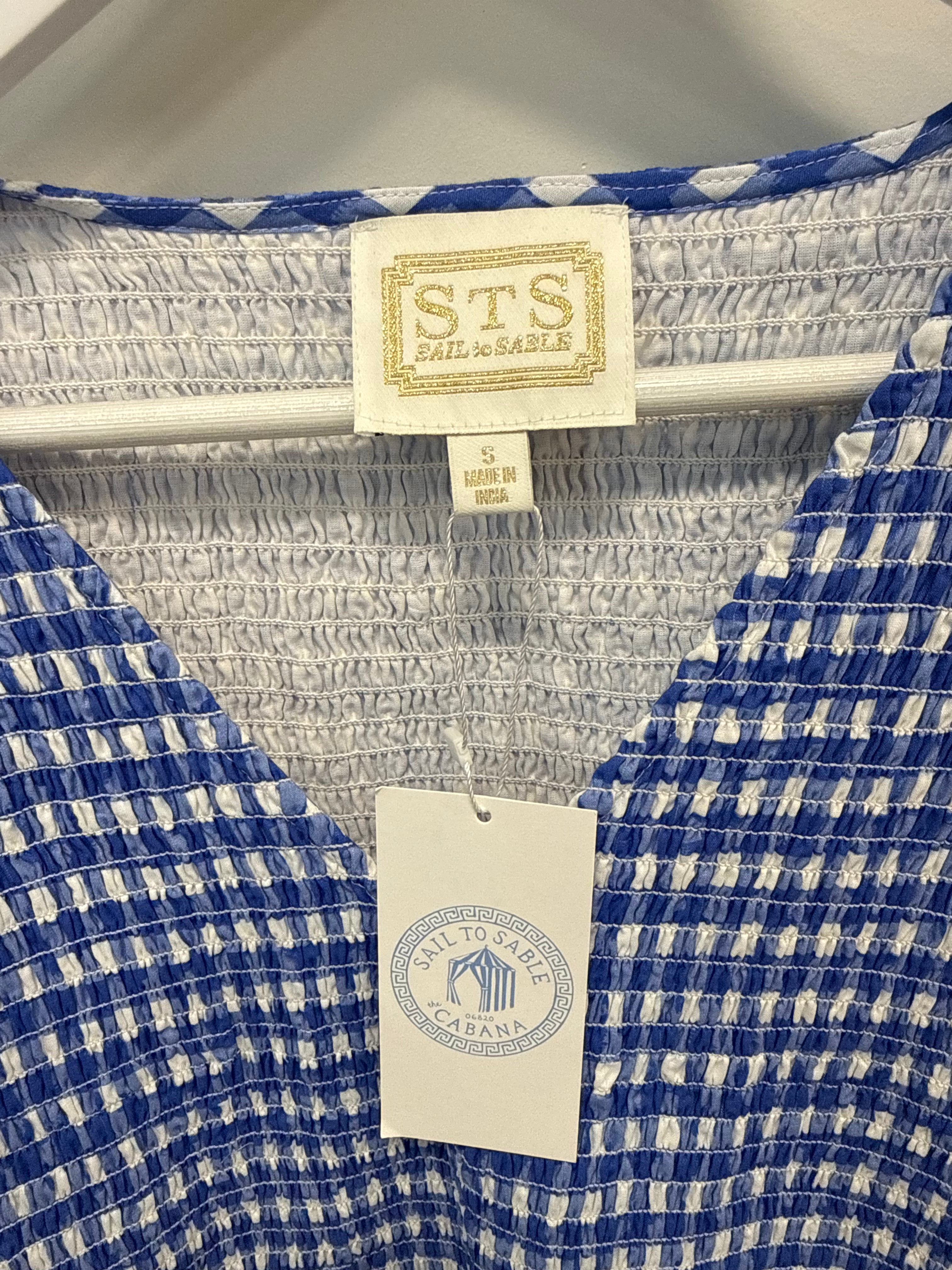Sample Blue Smocked With Red Detailing (S)