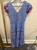 Sample Blue Smocked With Red Detailing (S)