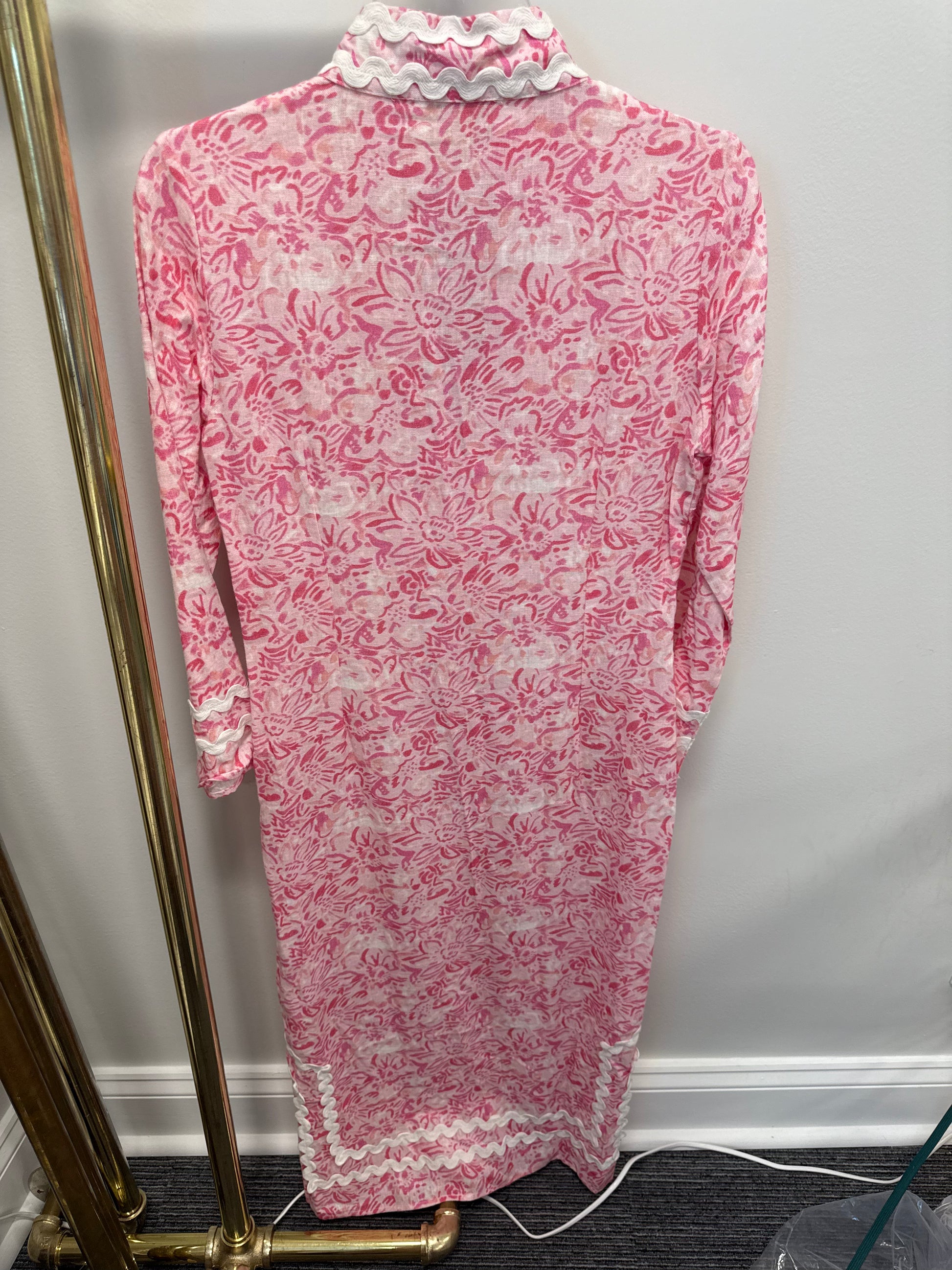 Sample Pink Long Sleeve Tunic Maxi Dress (XS)