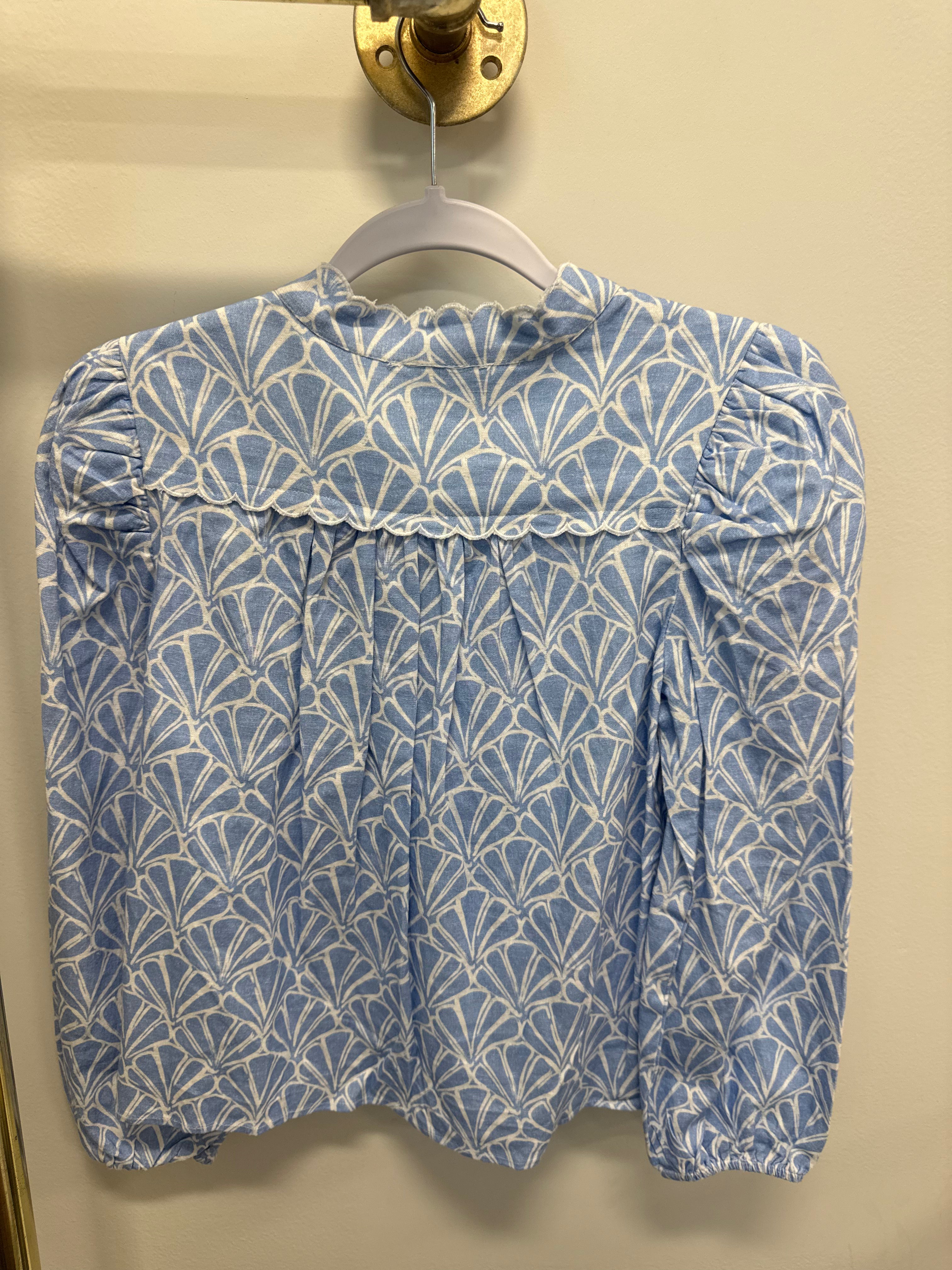 Sample Blue Long Sleeve Blouse (S)