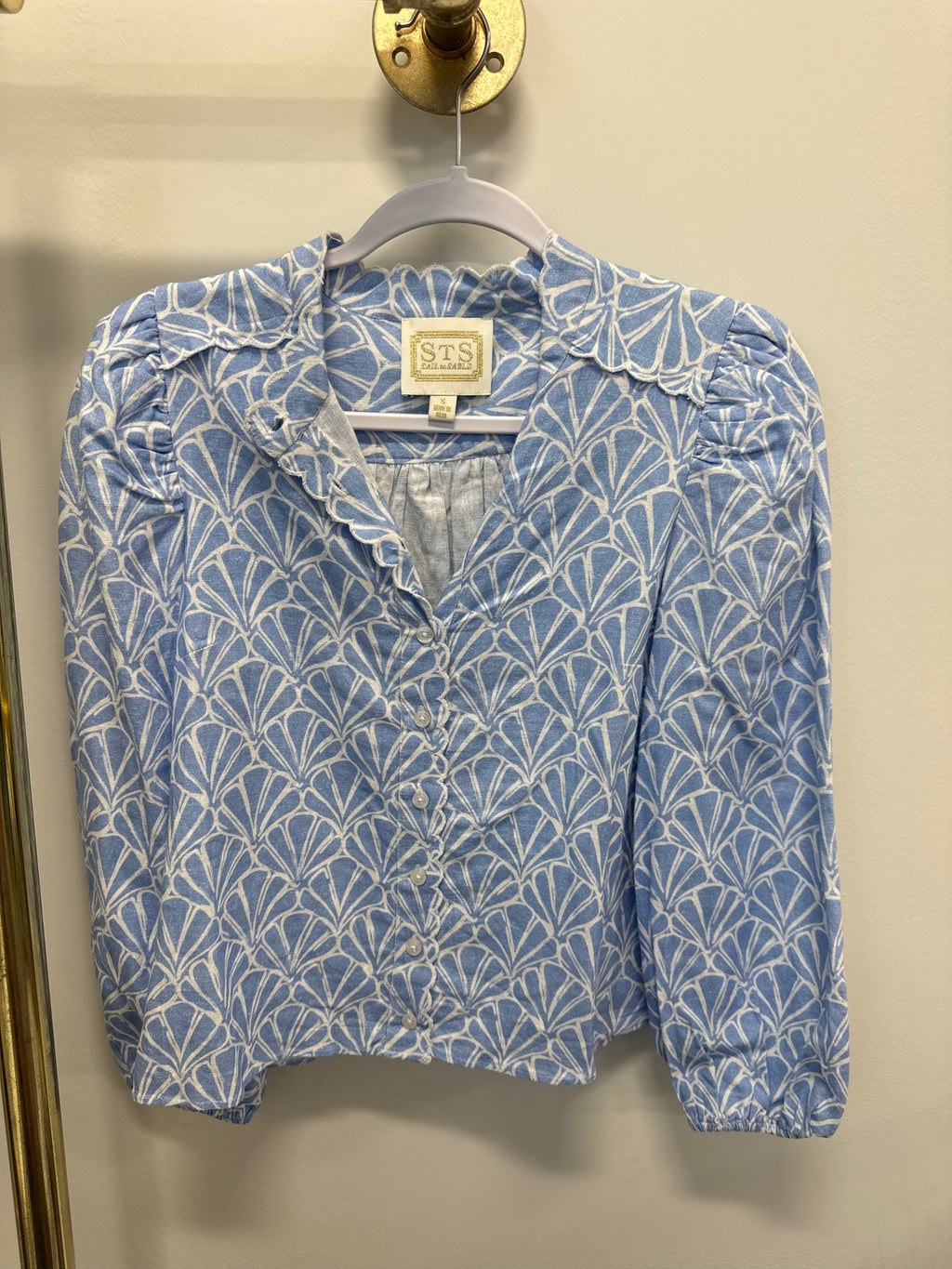 Sample Blue Long Sleeve Blouse (S)