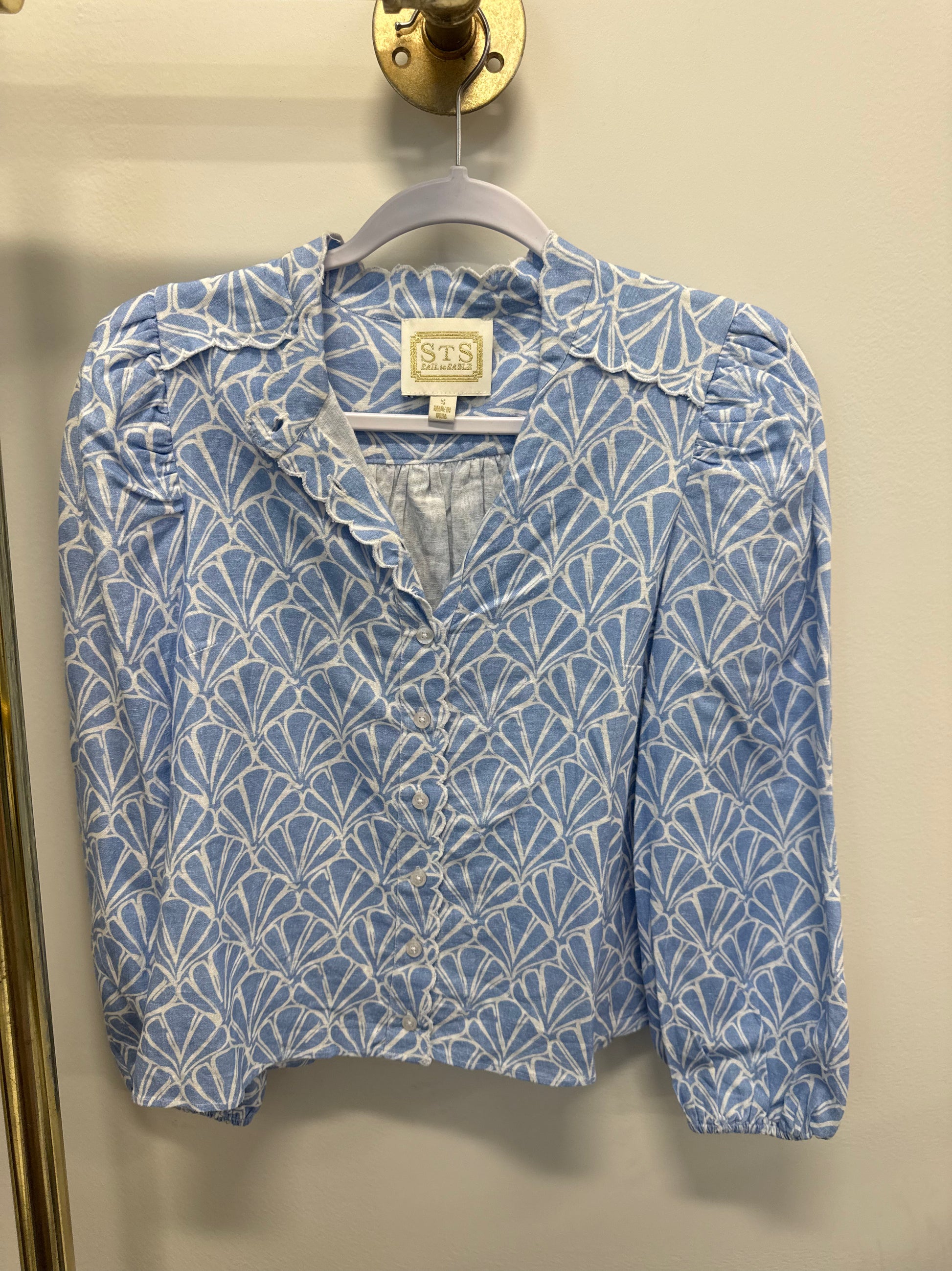 Sample Blue Long Sleeve Blouse (S)