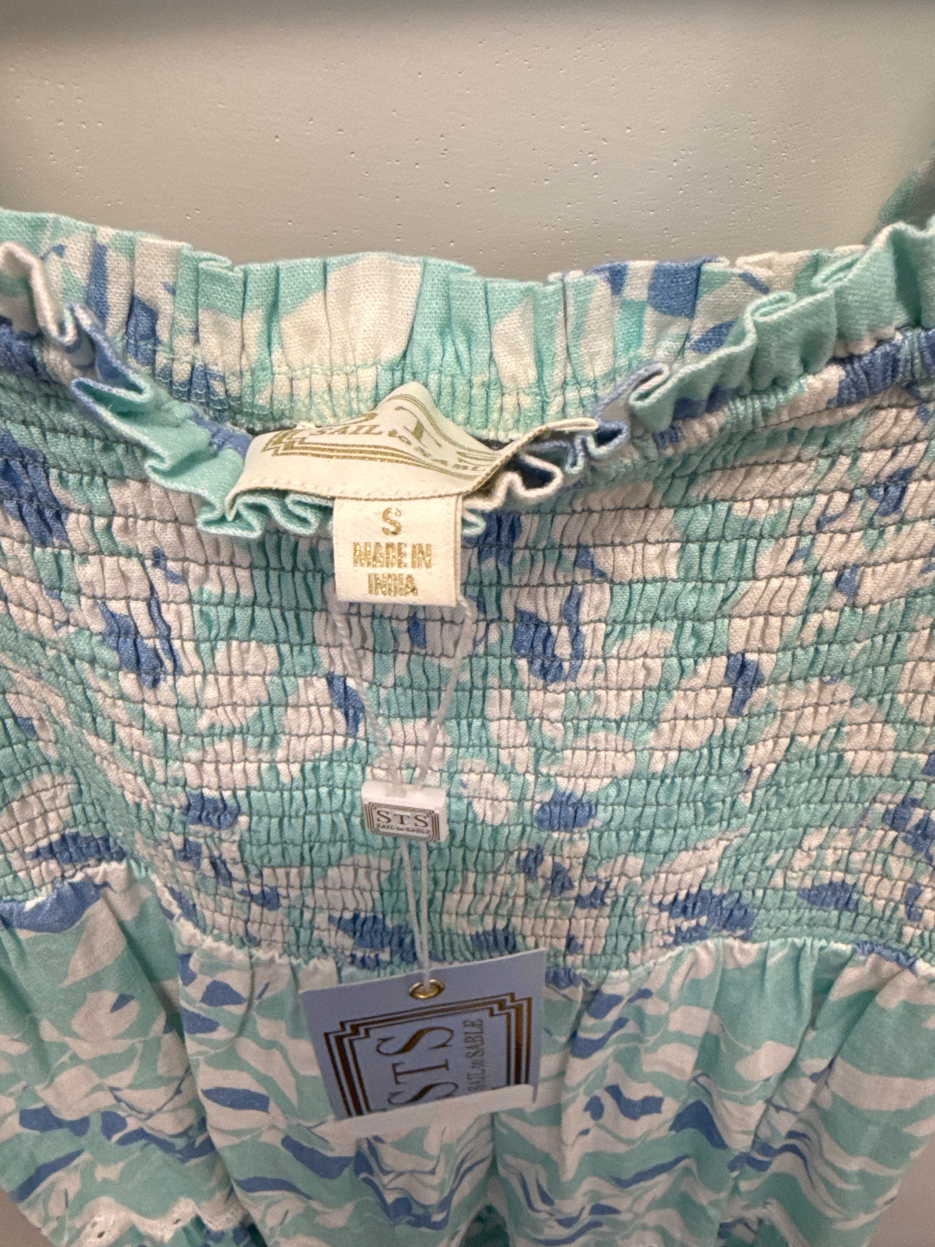 Sample Blue Patterned Maxi Dress (S)