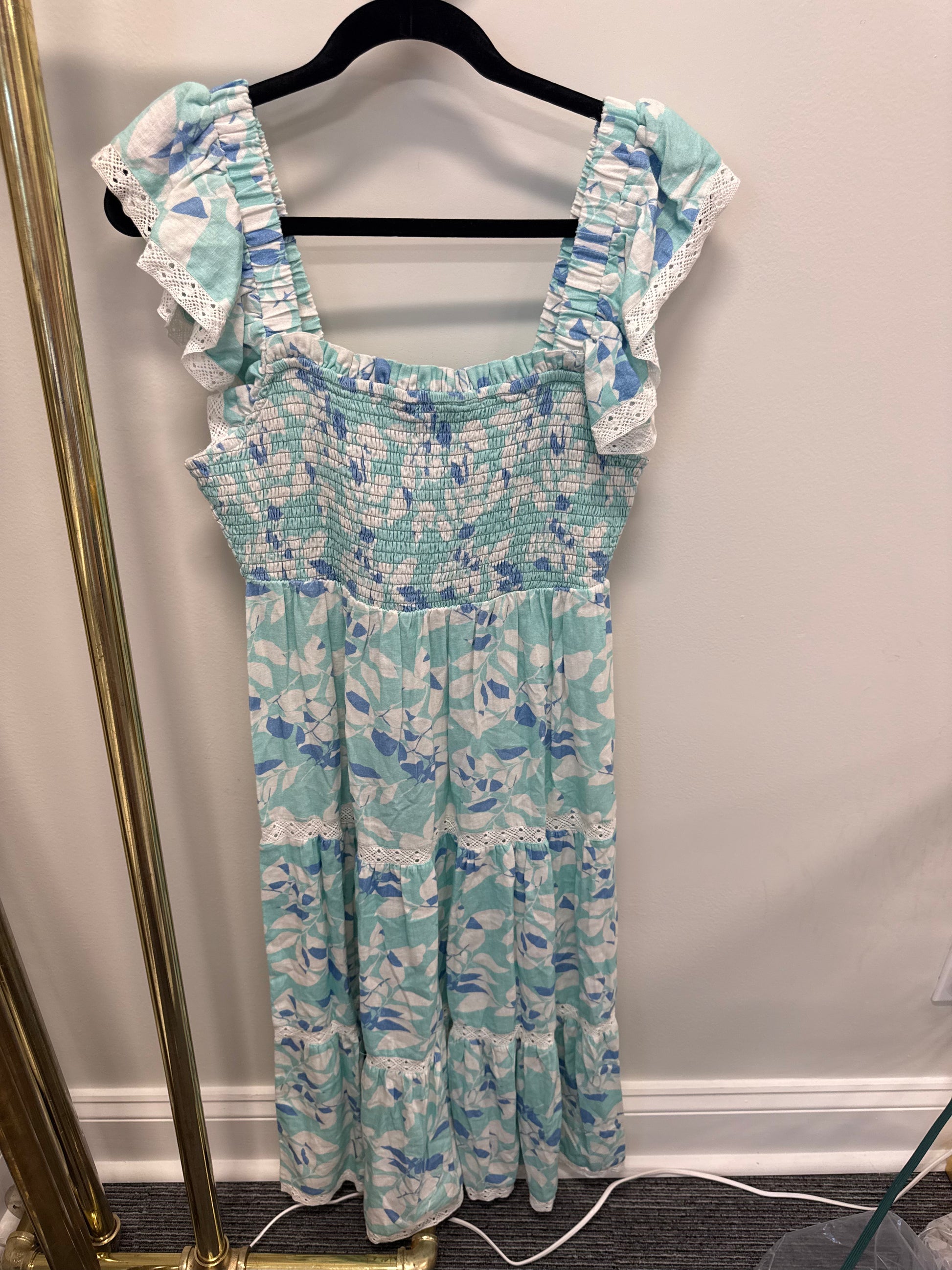 Sample Blue Patterned Maxi Dress (S)