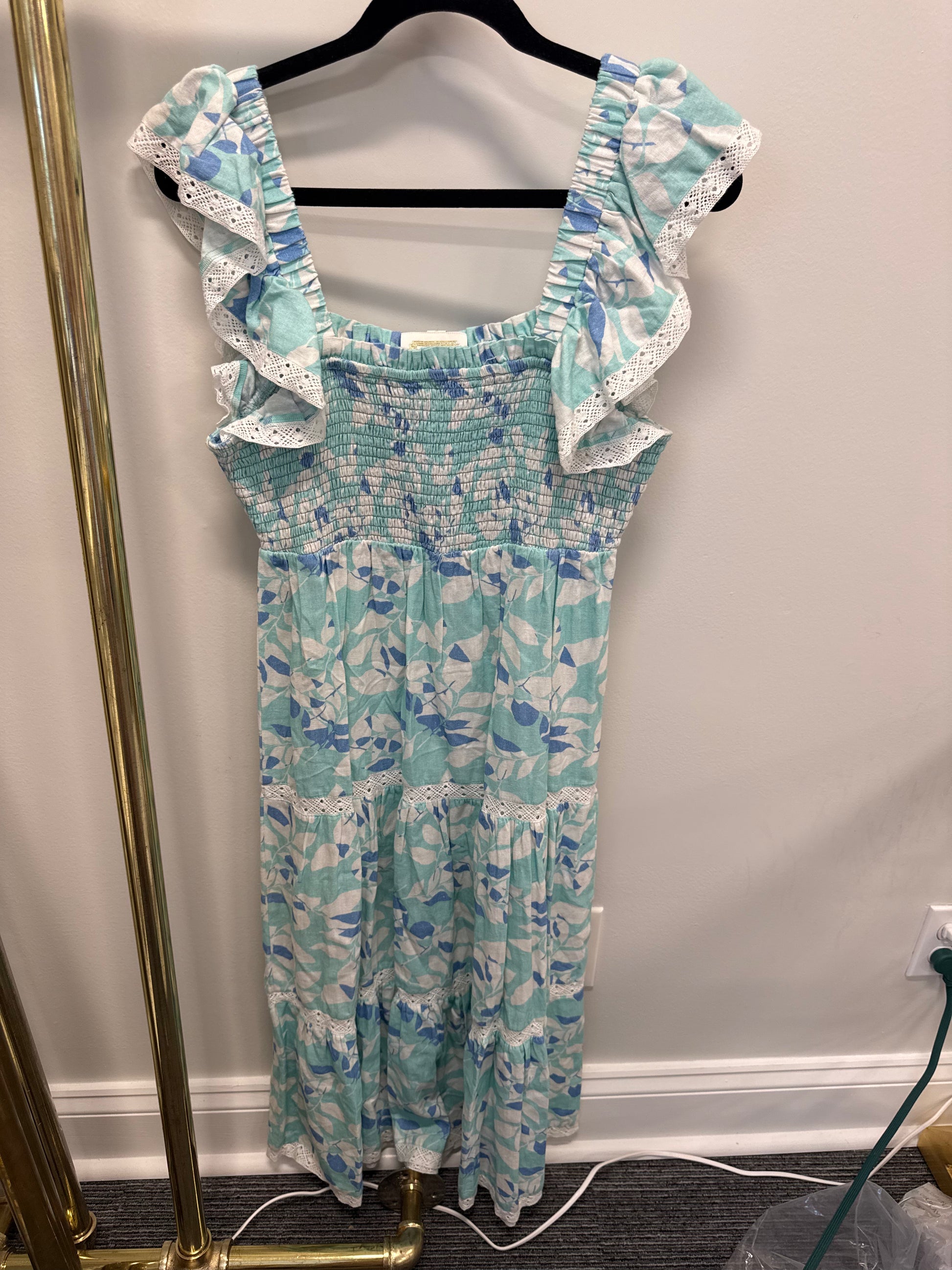 Sample Blue Patterned Maxi Dress (S)