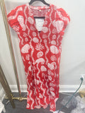 Sample Smocked Red Seashell Maxi Dress (S)