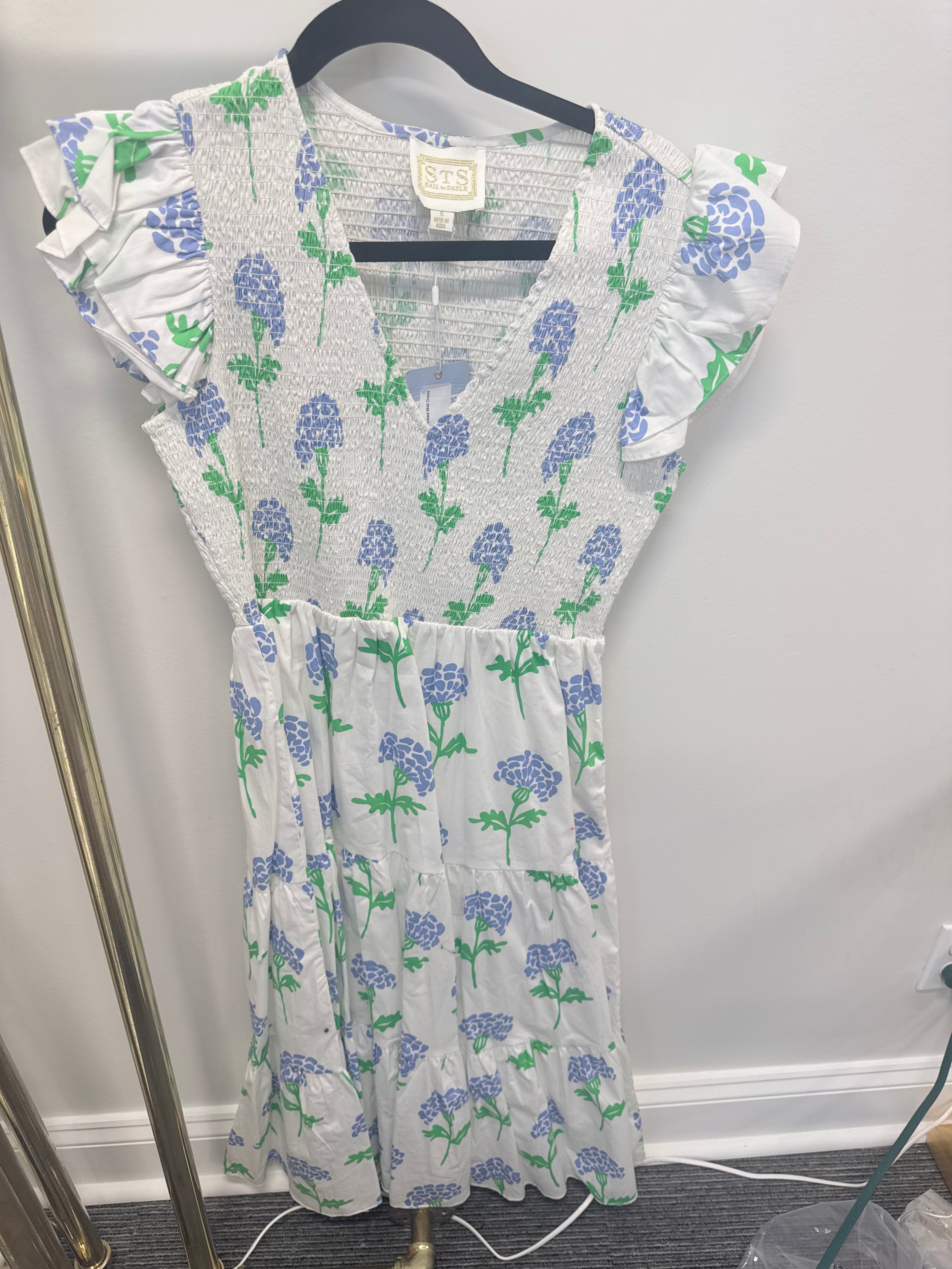 Sample Floral Smocked Maxi Dress