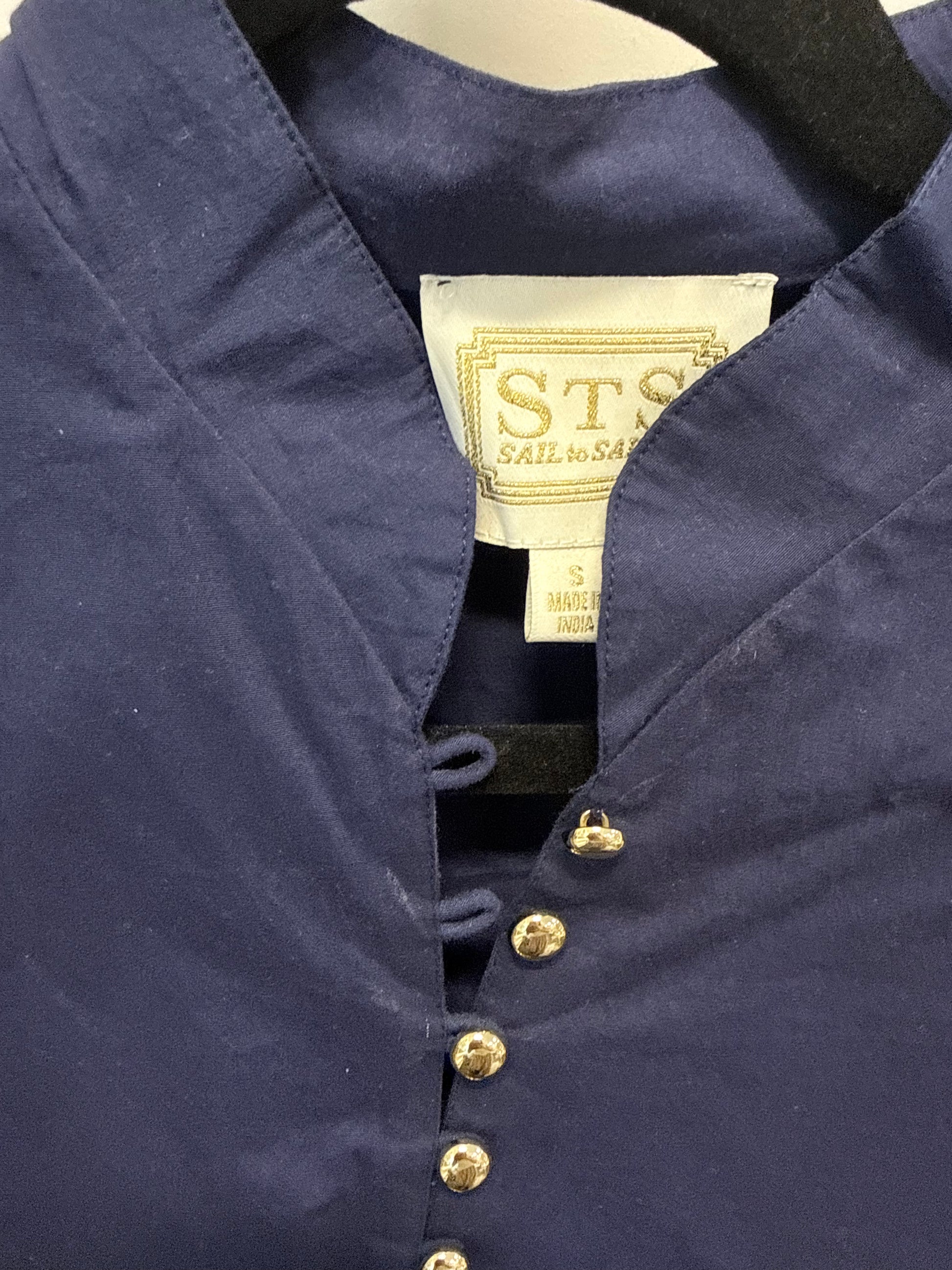 Sample Navy Button Mini Dress