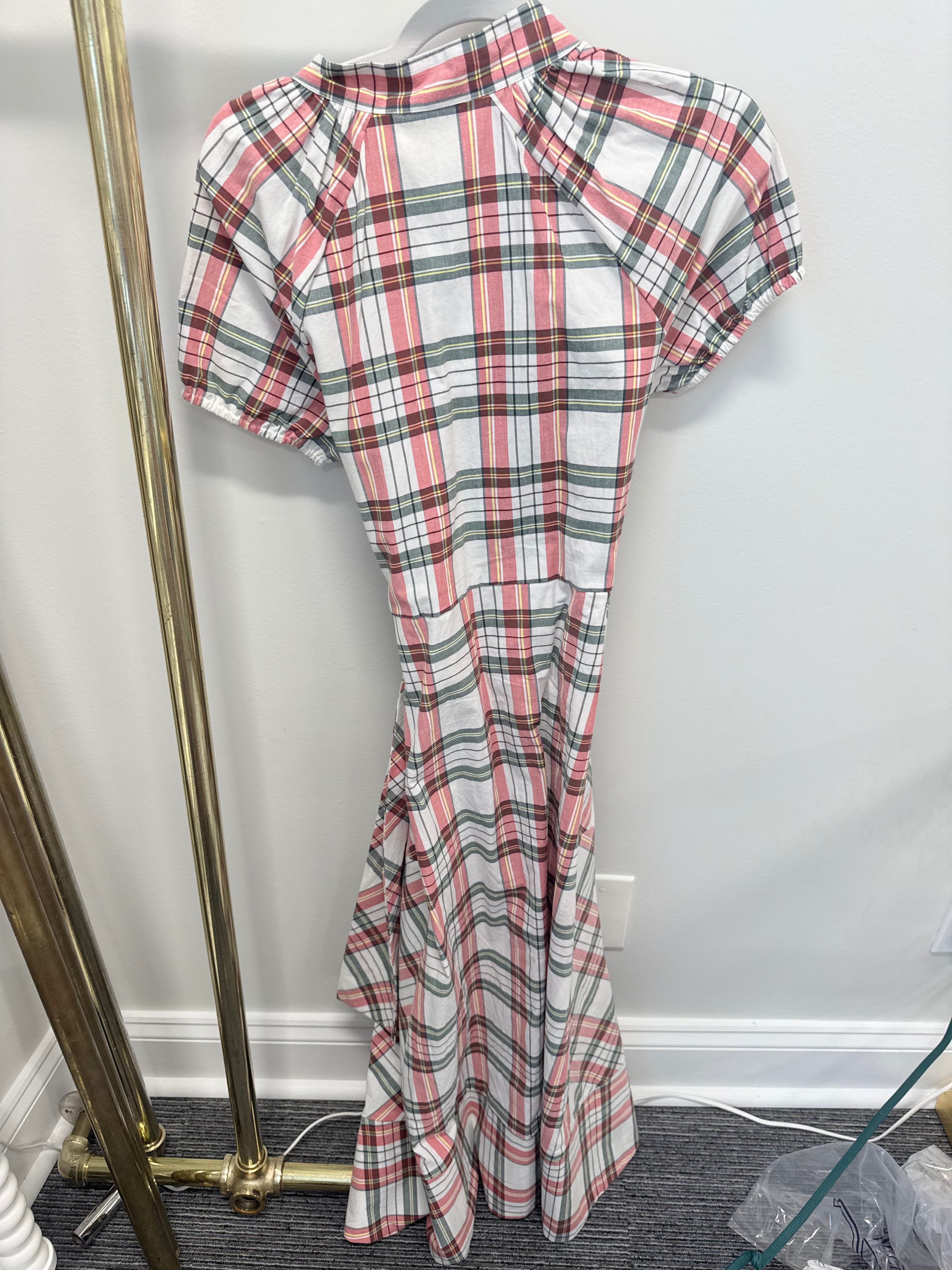 Sample Plaid Belted Maxi Dress (S)