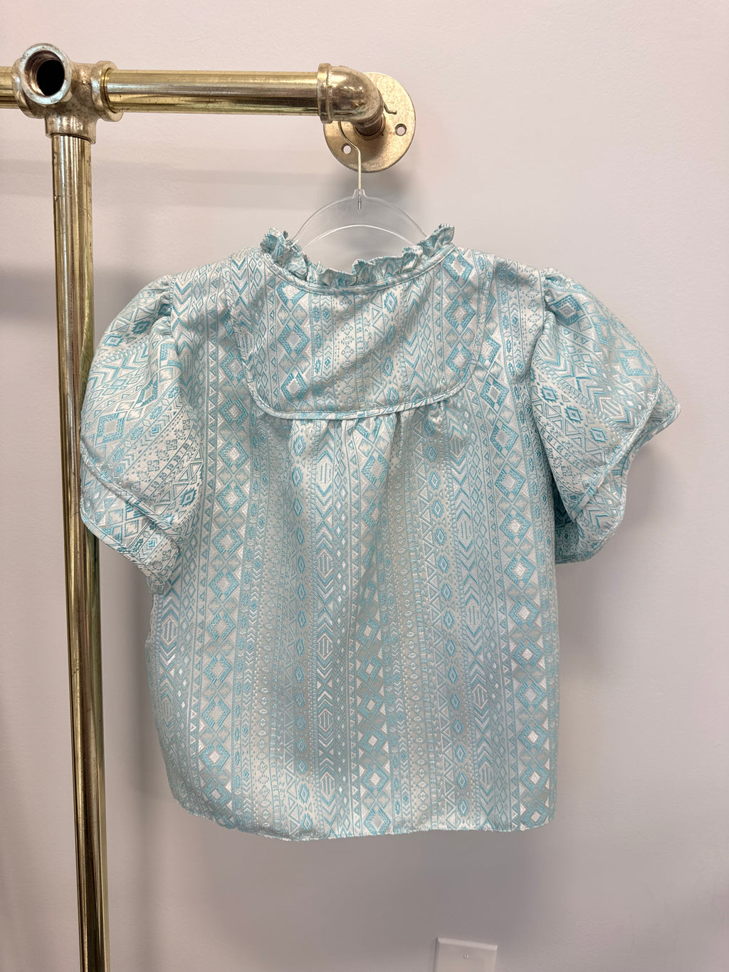 Sample Jacquard Blouse with Tassels (S)