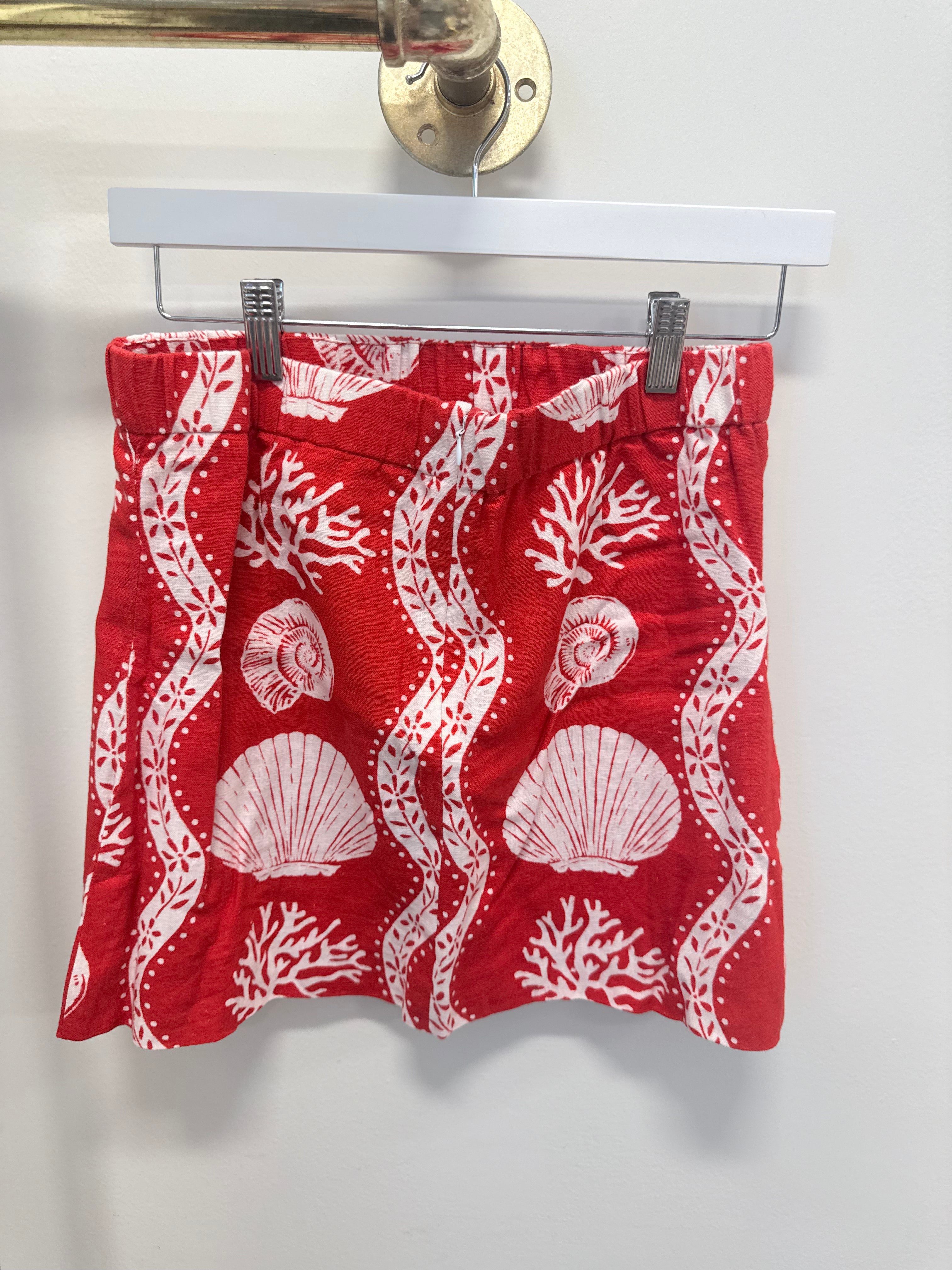 Sample Red Seashell Mini Skirt (S)