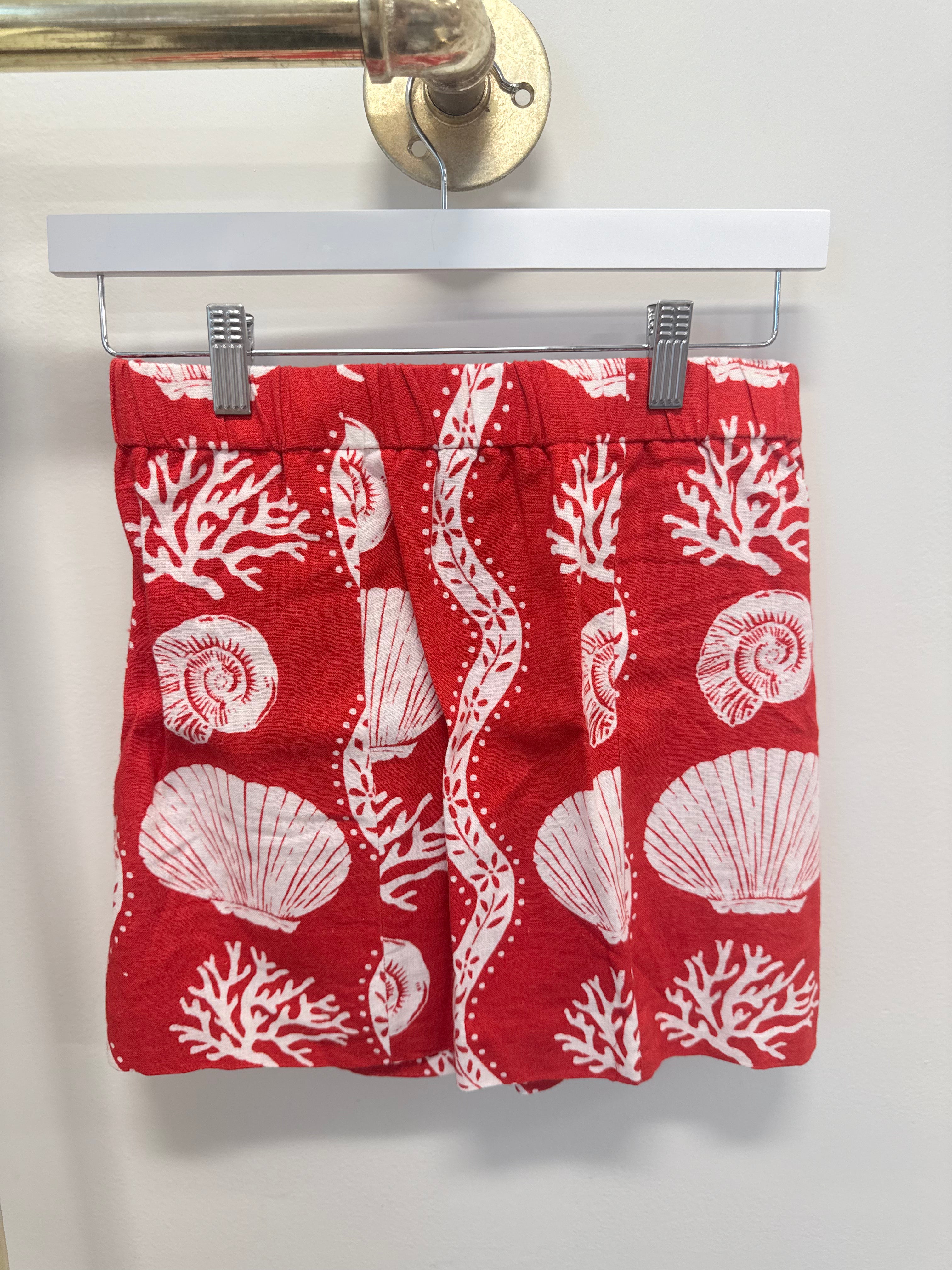 Sample Red Seashell Mini Skirt (S)