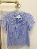 Sample Purple and Gold Blouse with Ruffles (s)