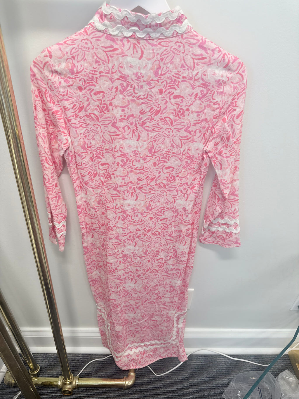 Sample Pink Long Sleeve Tunic Maxi Dress (XXS)