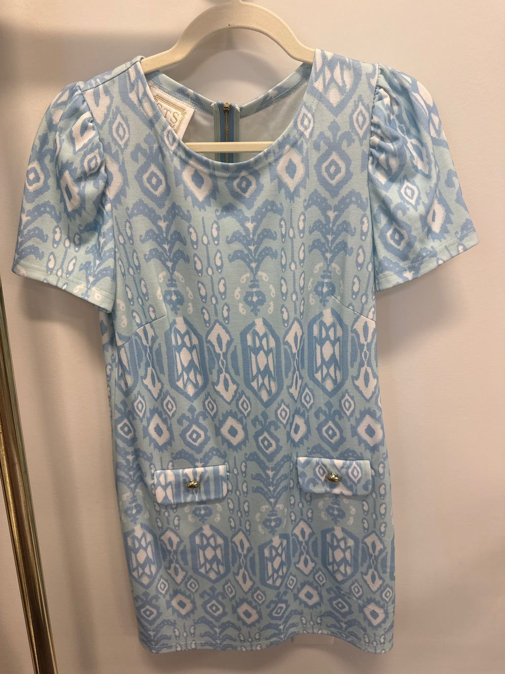 Sample Short Sleeve Shift Mini Dress  (S)