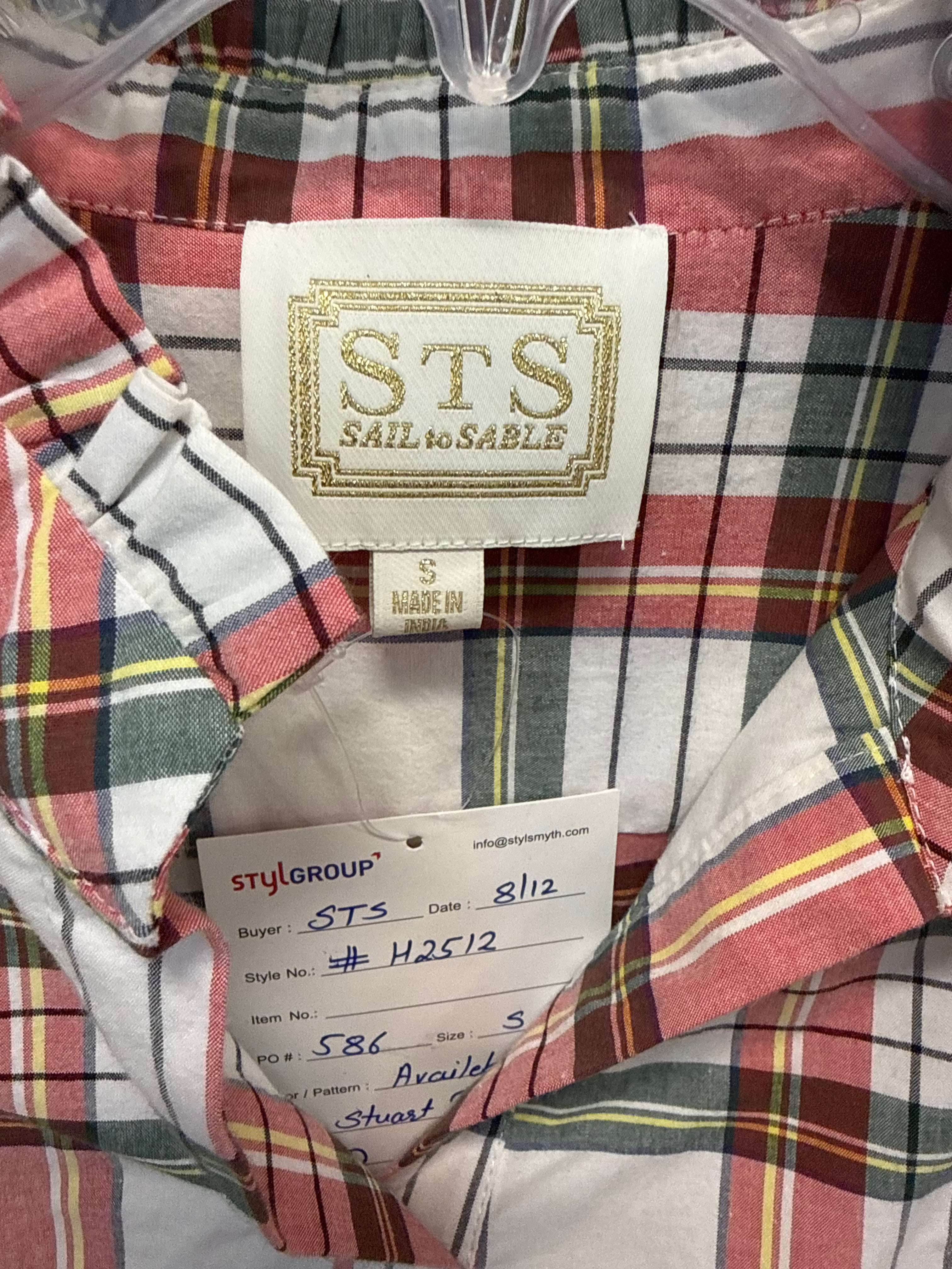 Sample Plaid Long Sleeve Blouse (S)