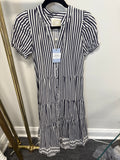 Sample Navy/White Striped Maxi Dress (S)